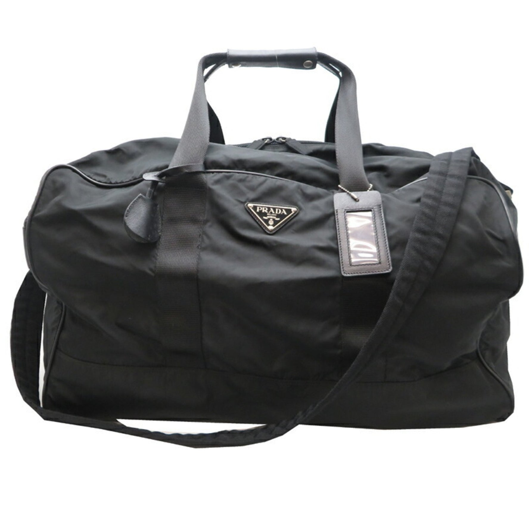 Prada Men's Boston Bag in Black Nylon