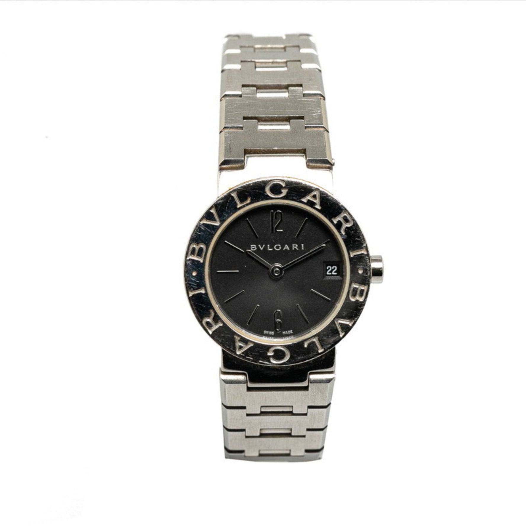 BVLGARI Watch Quartz Black Dial Stainless Steel