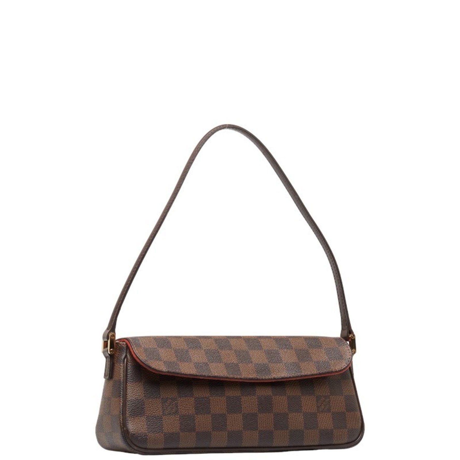 Louis Vuitton Damier Recoleta Shoulder Bag Handbag Brown PVC Leather