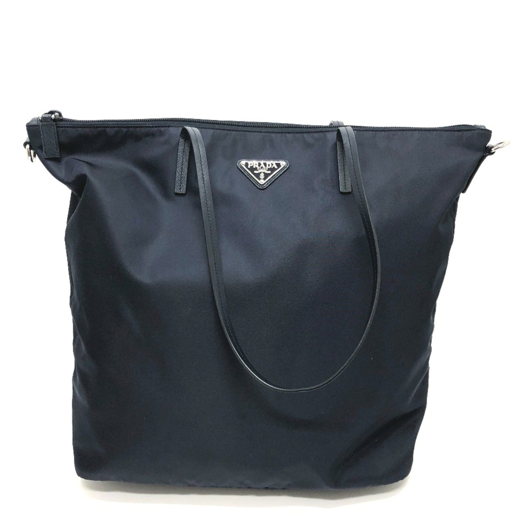PRADA Triangle logo Bag Shoulder Bag SilverHardware