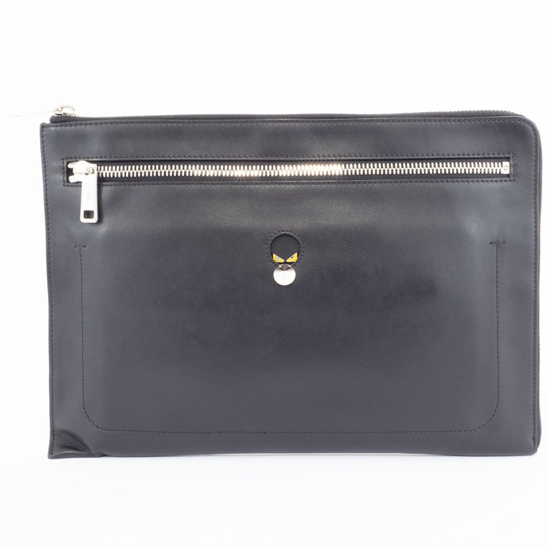 FENDI Monster Clutch Bag Second Calf Leather