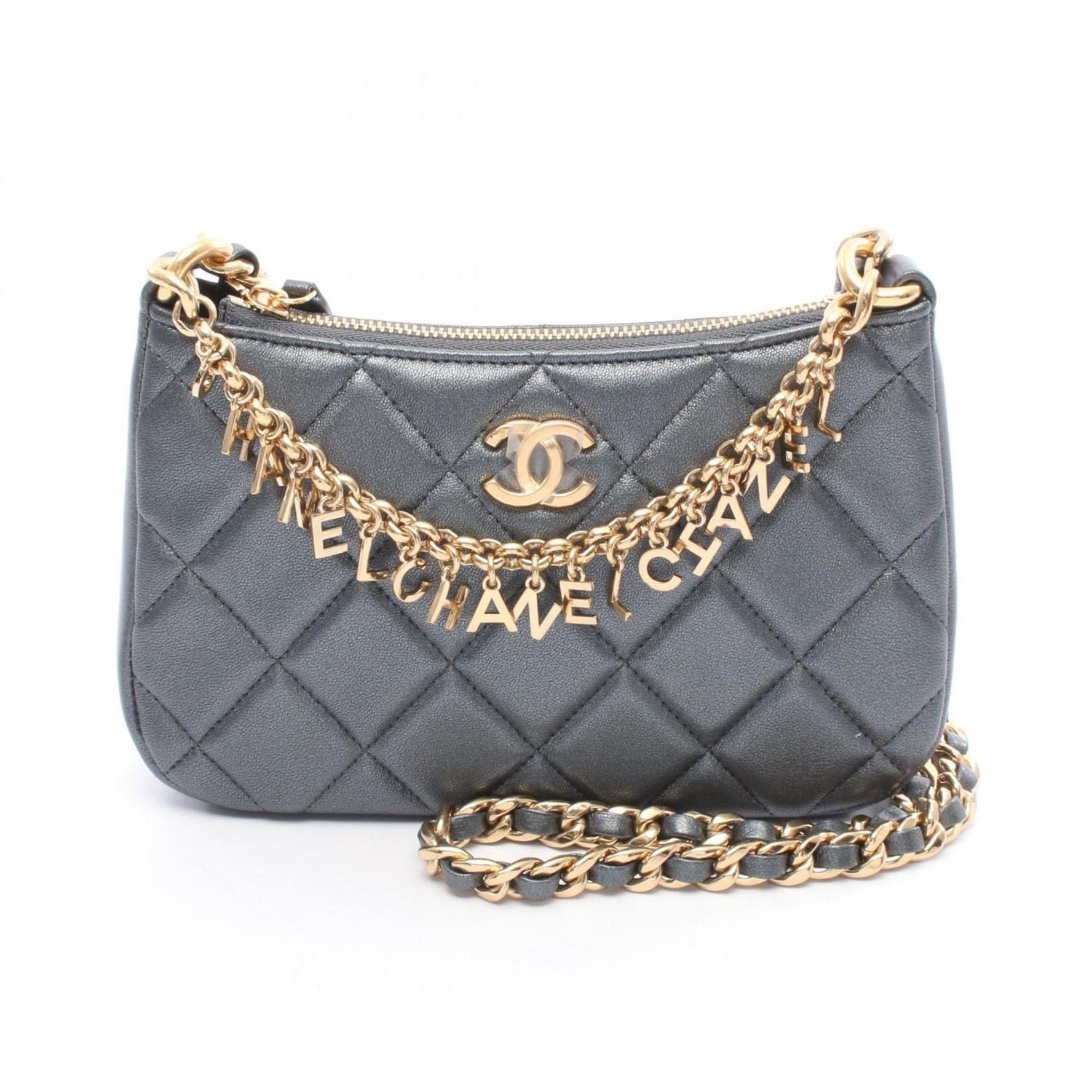 CHANEL Matelasse Coco Mark Shoulder Bag, Lambskin Leather