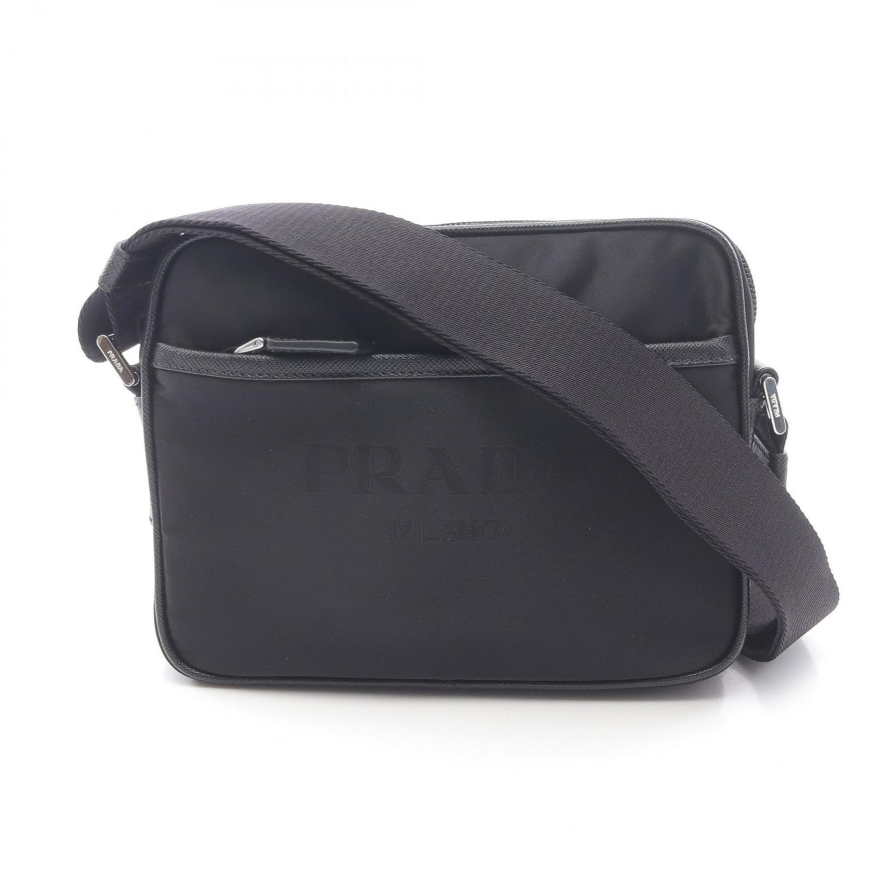 Prada TESSUTO+SAFFIANO Shoulder Bag in Nylon and Saffiano Leather