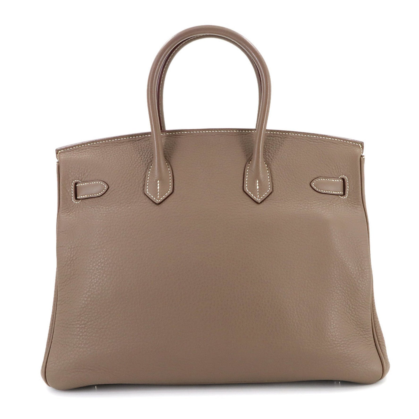 Hermes Hermès Birkin 35 Togo Etoupe Handbag, Silver Hardware, Stamped with "M"