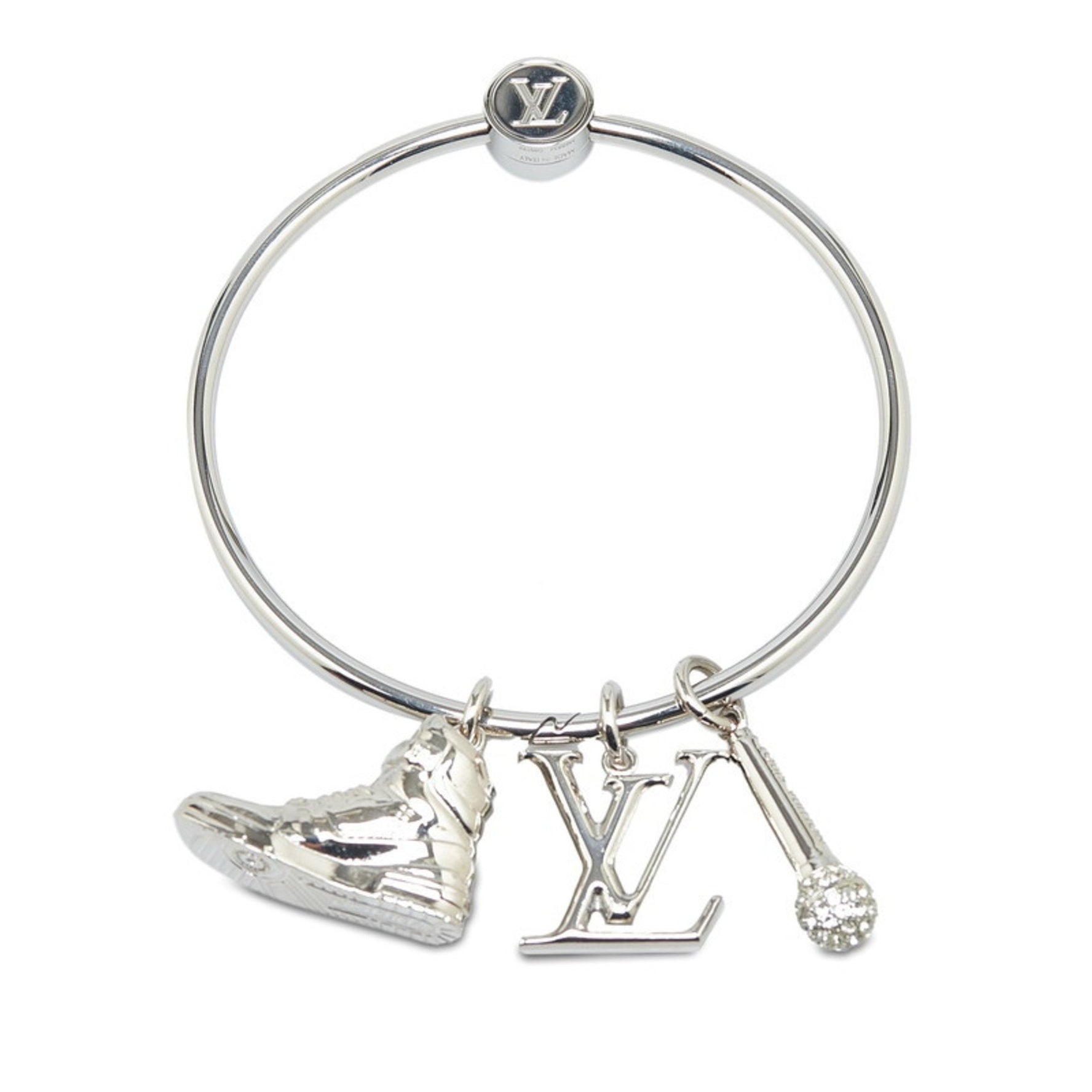 Louis Vuitton Porte Cle Round Ring Key Holder Metal