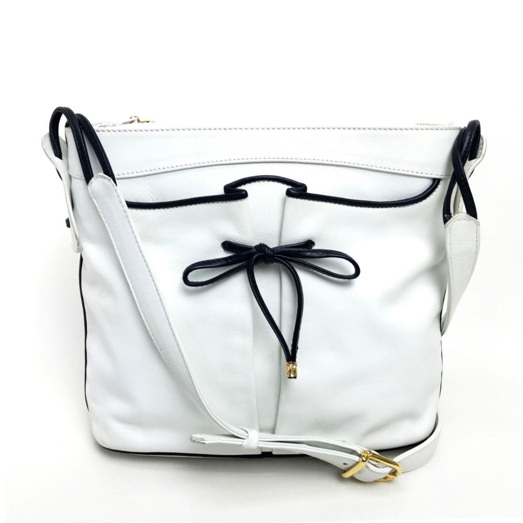 CELINE Ribbon motif Bag Shoulder Bag x Black