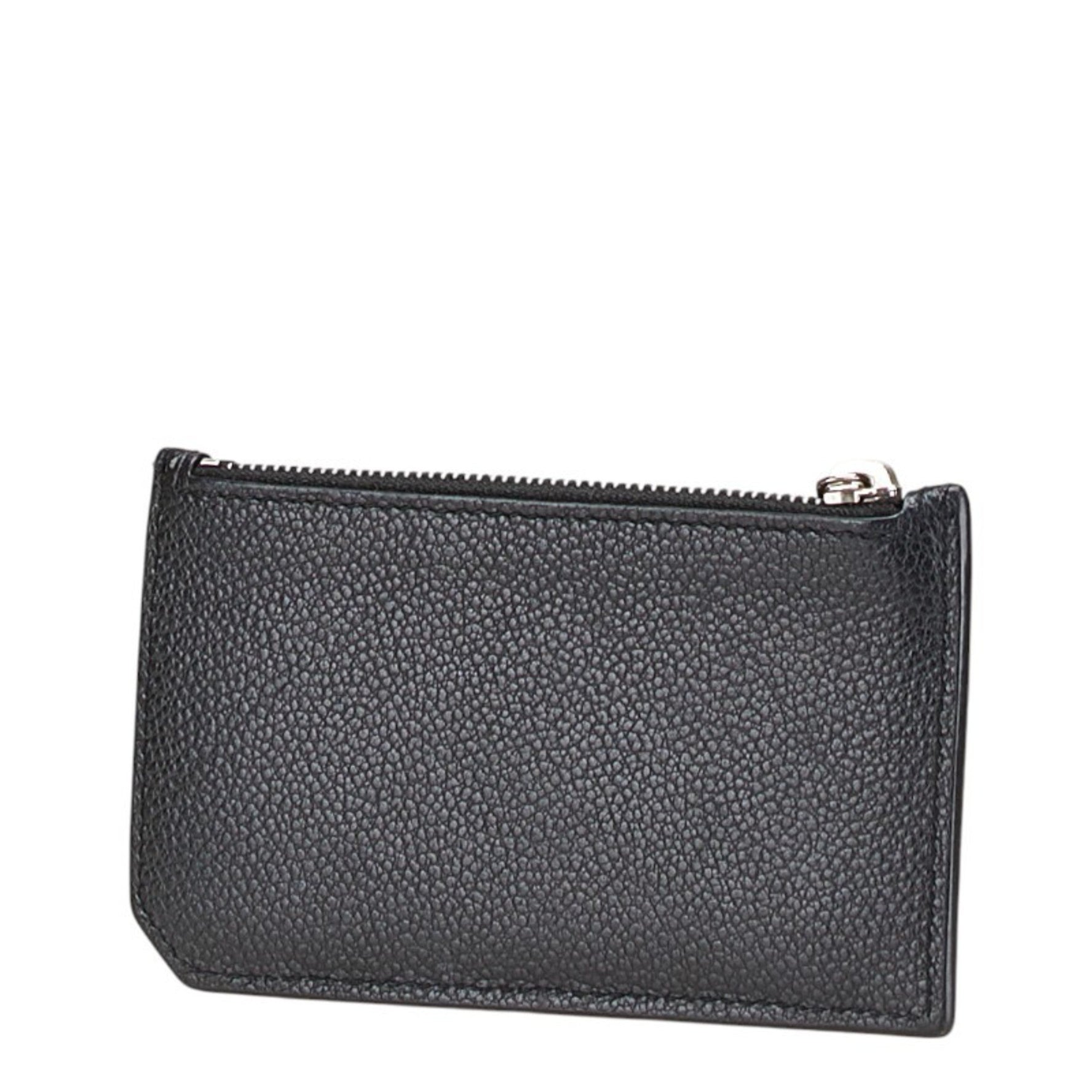 Saint Laurent coin case, pass case leather
