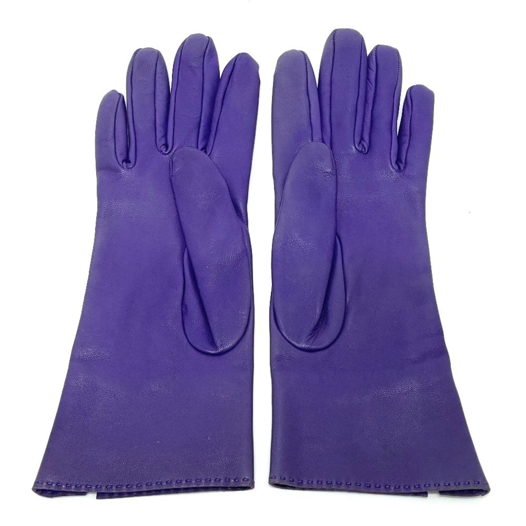 HERMES H hardware leather gloves