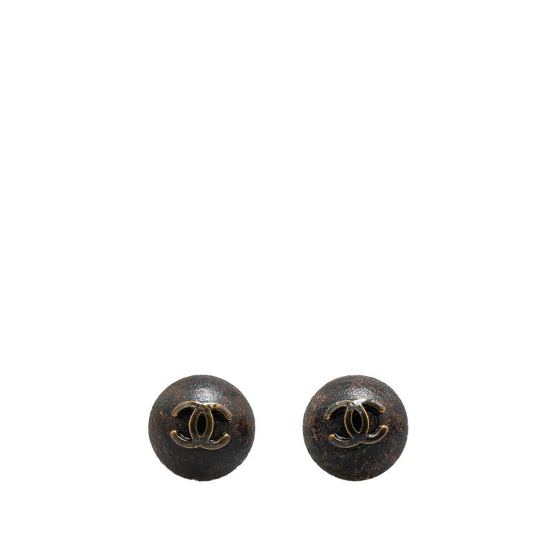 CHANEL Vintage Coco Mark Earrings in Silver and Metal