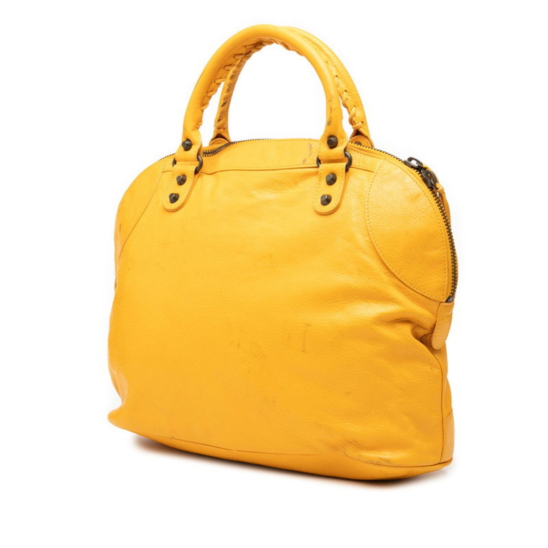 Balenciaga Classic Bowling Handbag Leather