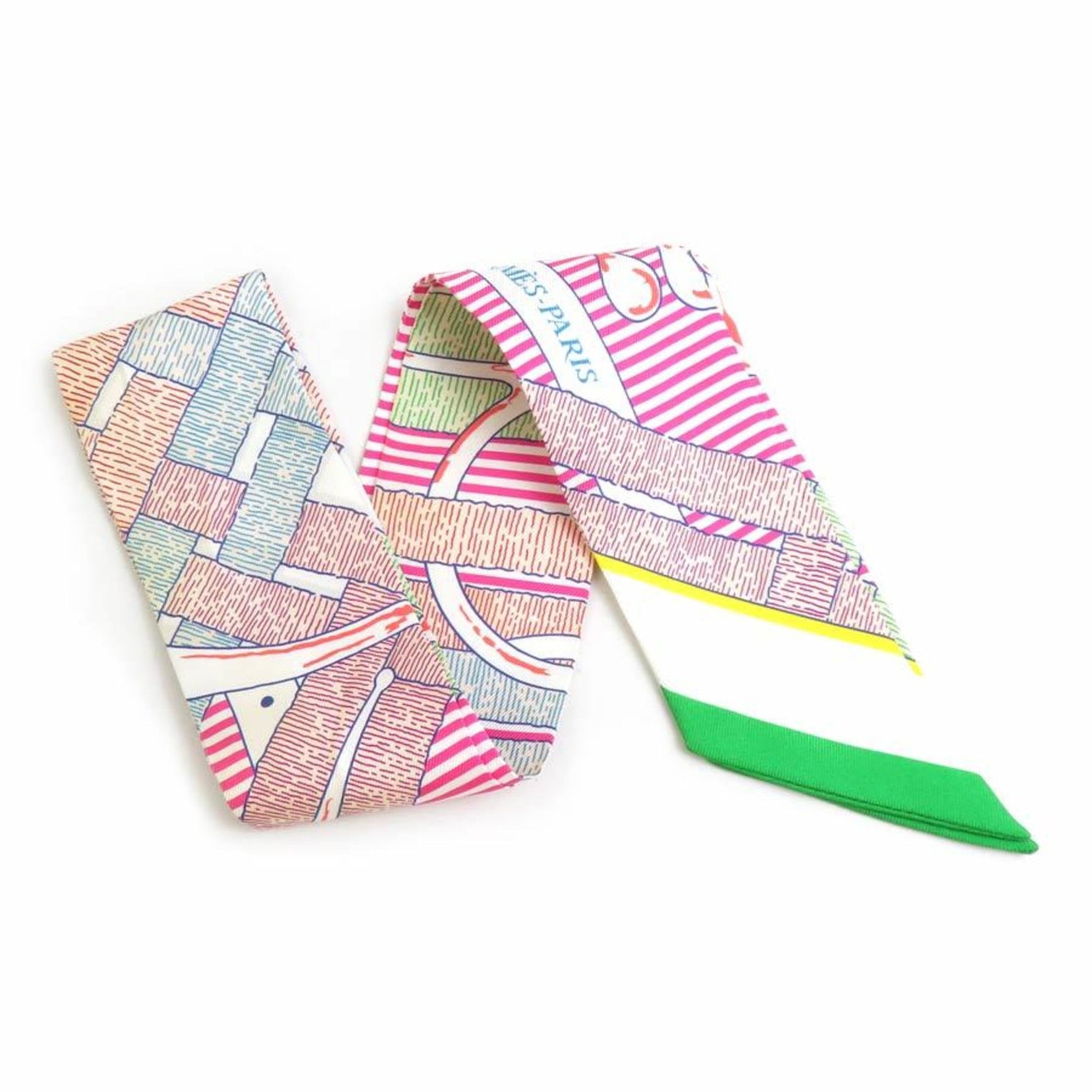 Hermes Scarf/Muffler Twilly Silk Multicolor