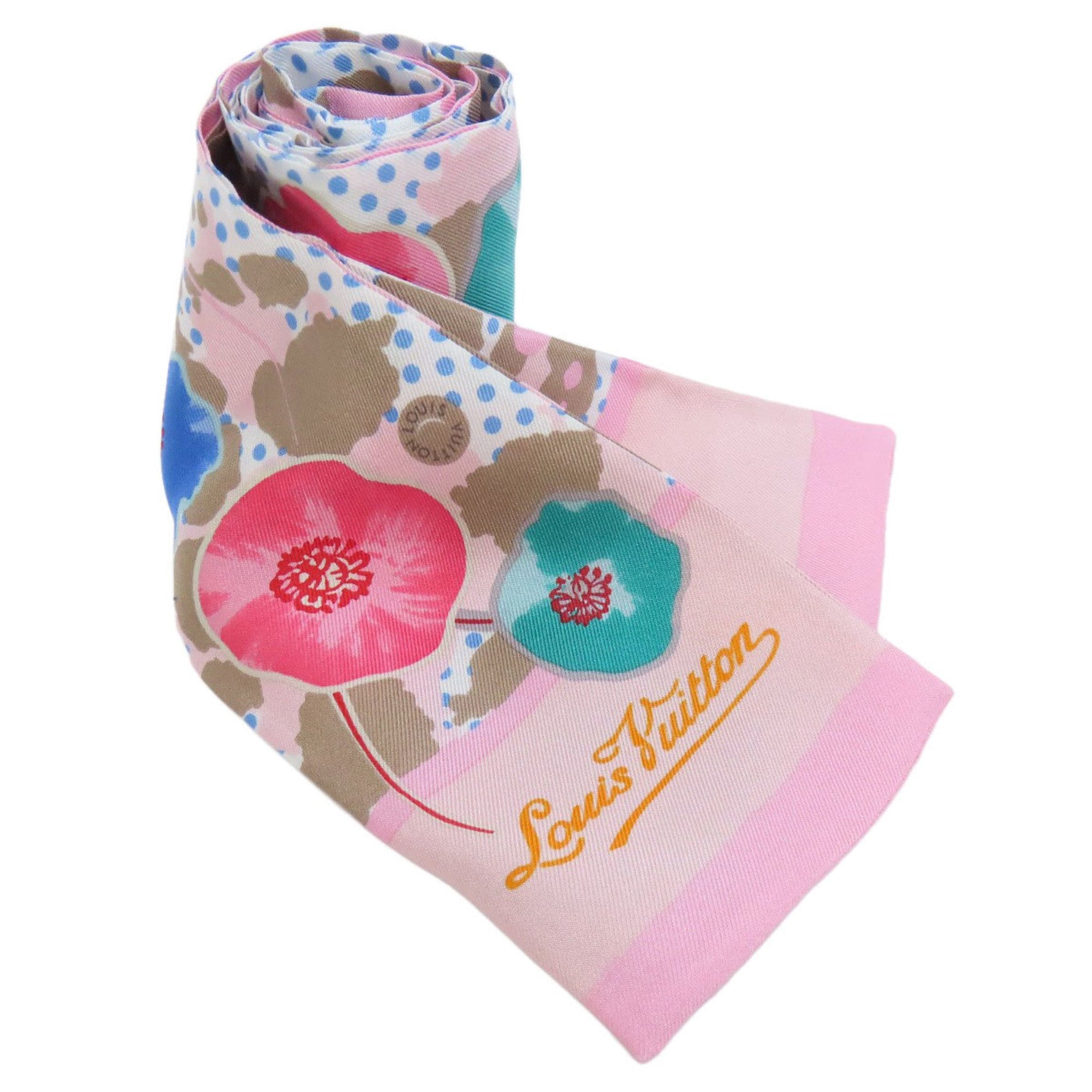 Louis Vuitton Bandeau Retro Flower Scarf Silk
