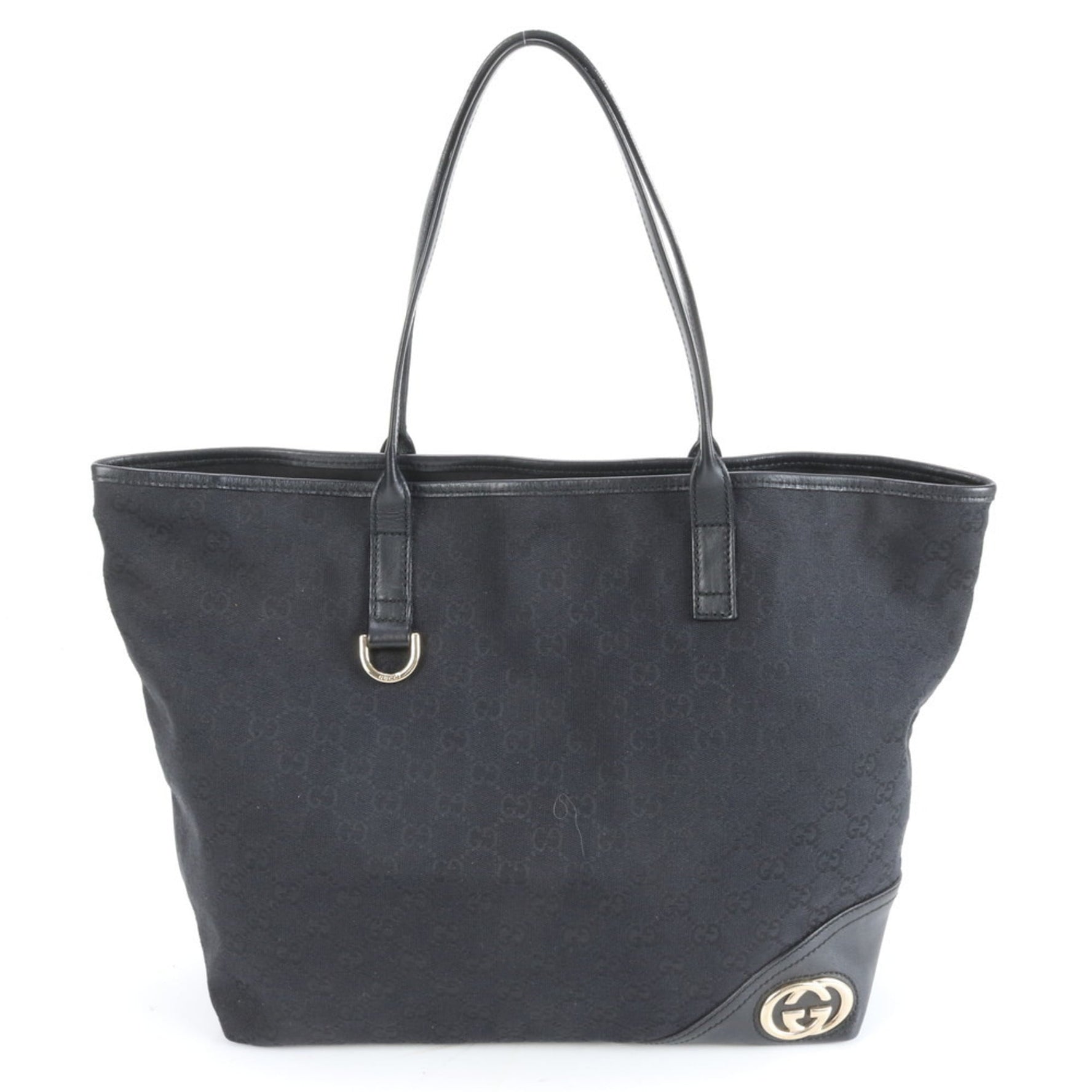 Gucci GG Canvas New Brit Leather Tote Bag, Shoulder