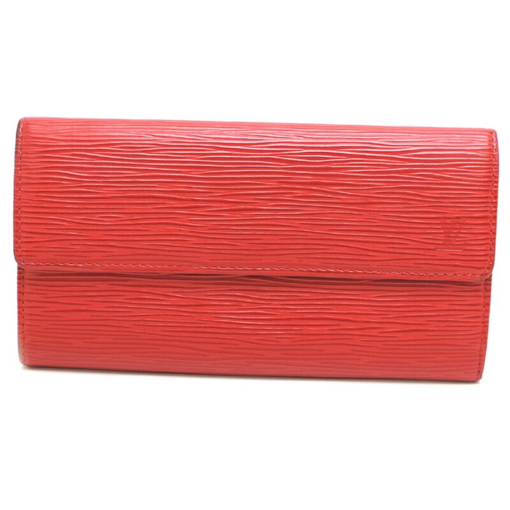 Louis Vuitton Pochette Porte Monet Credit Long Wallet Epi Castilian Red (Red)