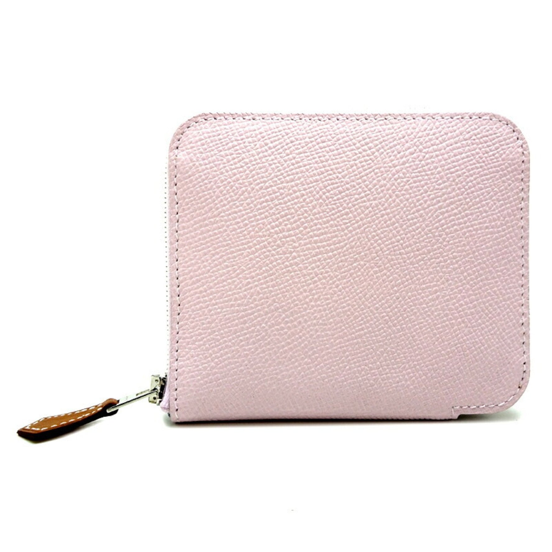 Hermes Hermès Azap Compact Silkin W Stamp, Made in 2024, Coin Case, Epsom Leather, Mauve Pale