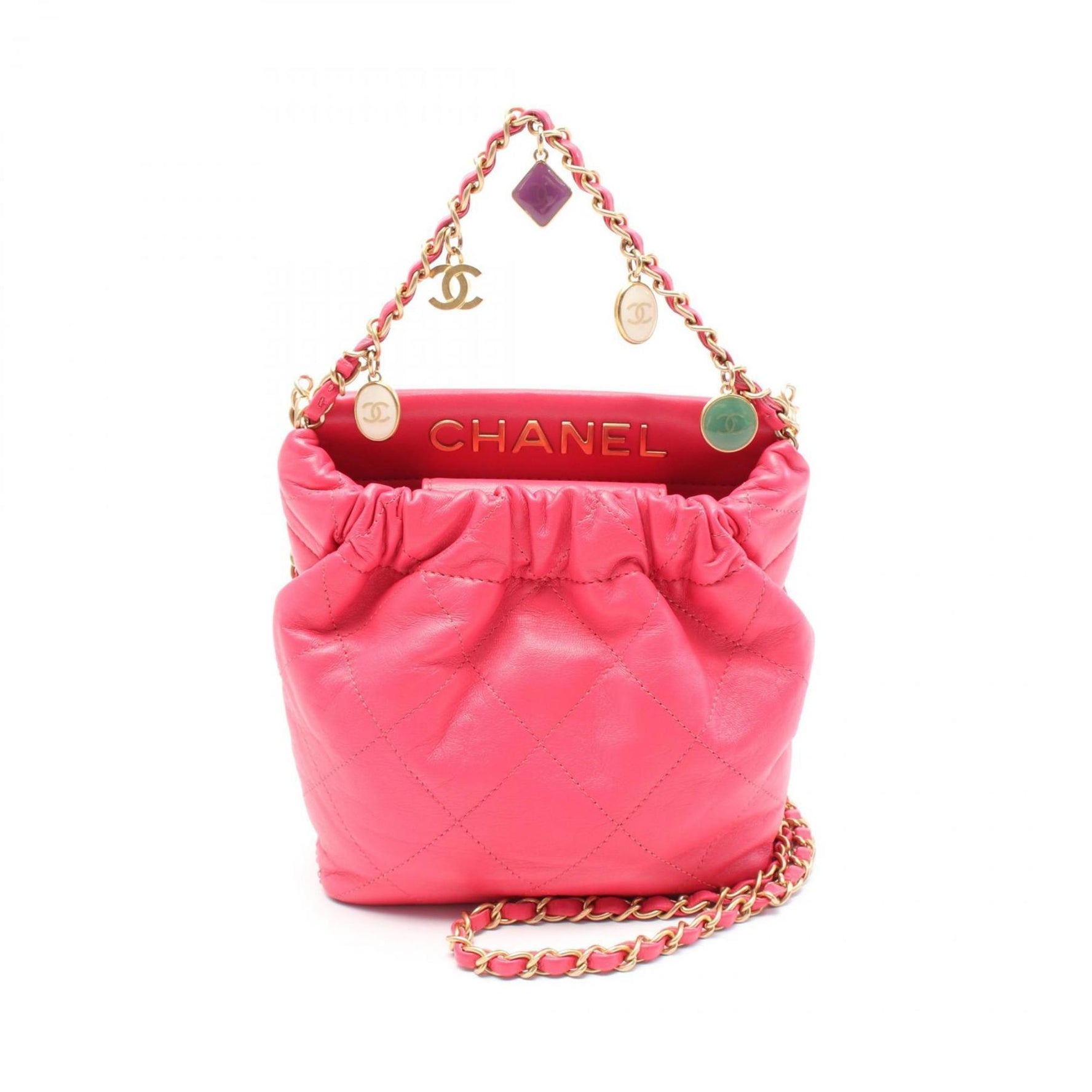 CHANEL Matelasse Shoulder Bag Leather