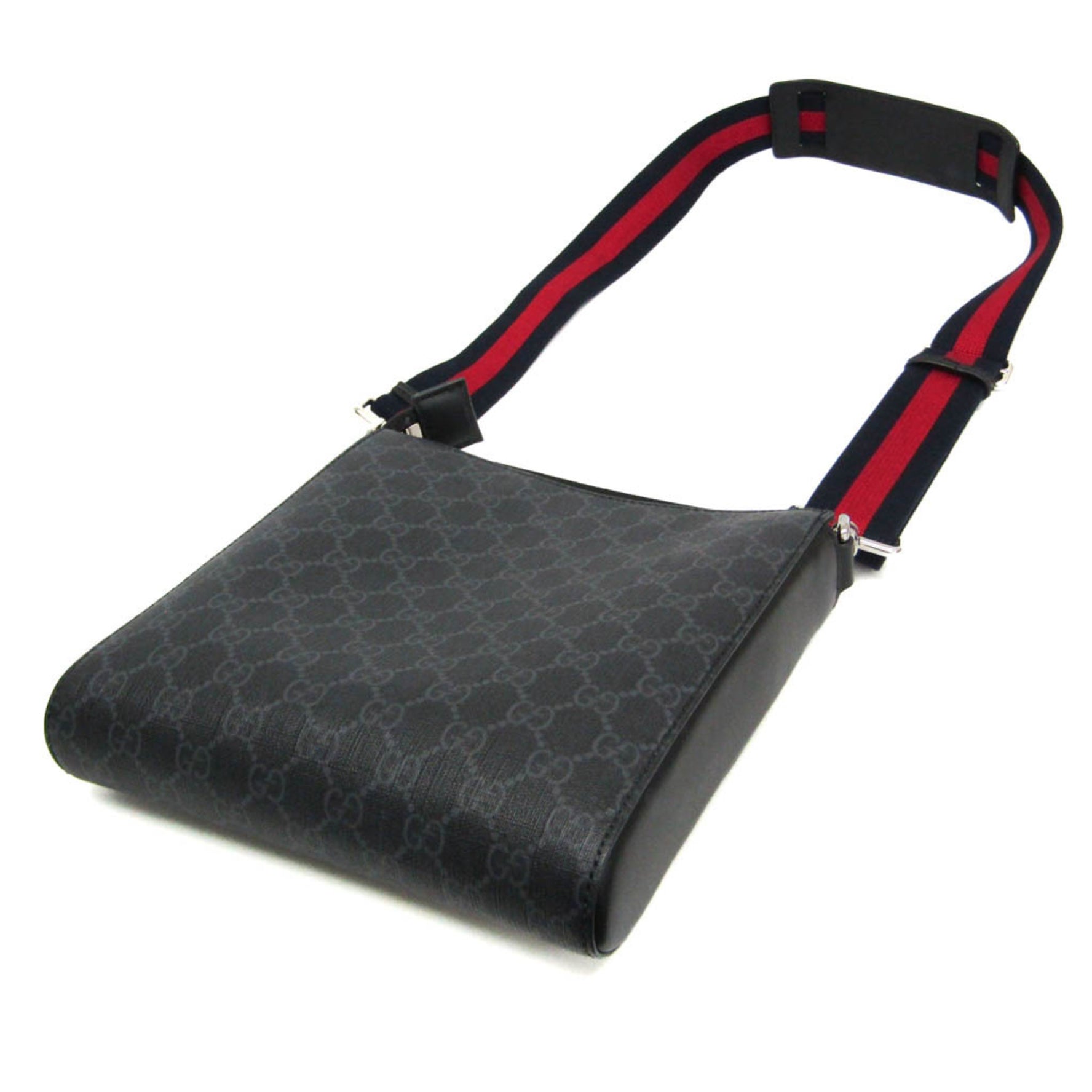 Gucci GG Supreme,Leather Messenger Bag,Shoulder Bag Black,Gray