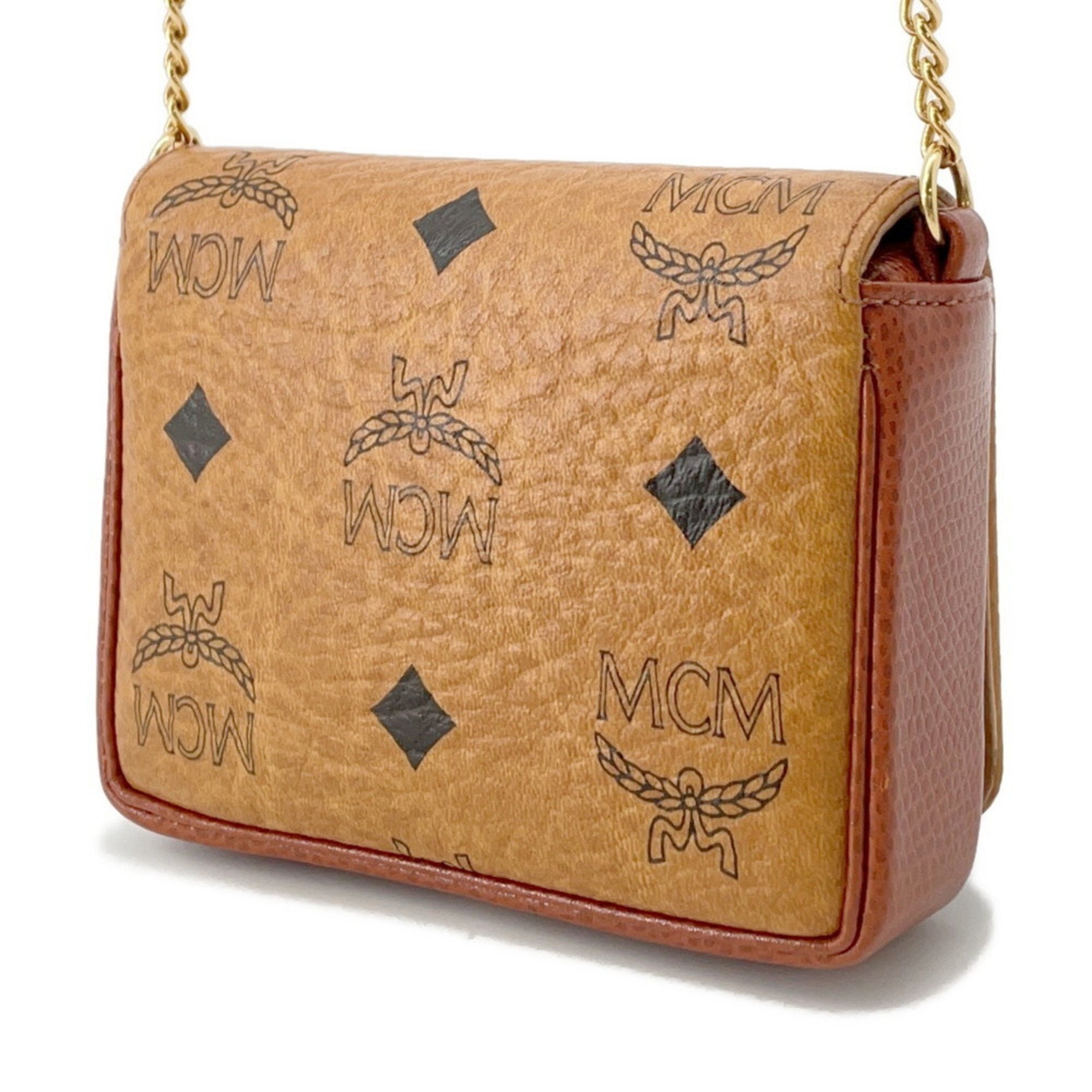 MCM Shoulder Bag Visetos Mini Chain Pochette