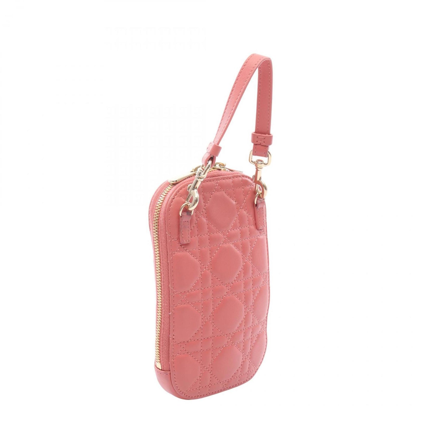 Christian Dior Dior Lady Phone Holder Cannage Handbag, Leather