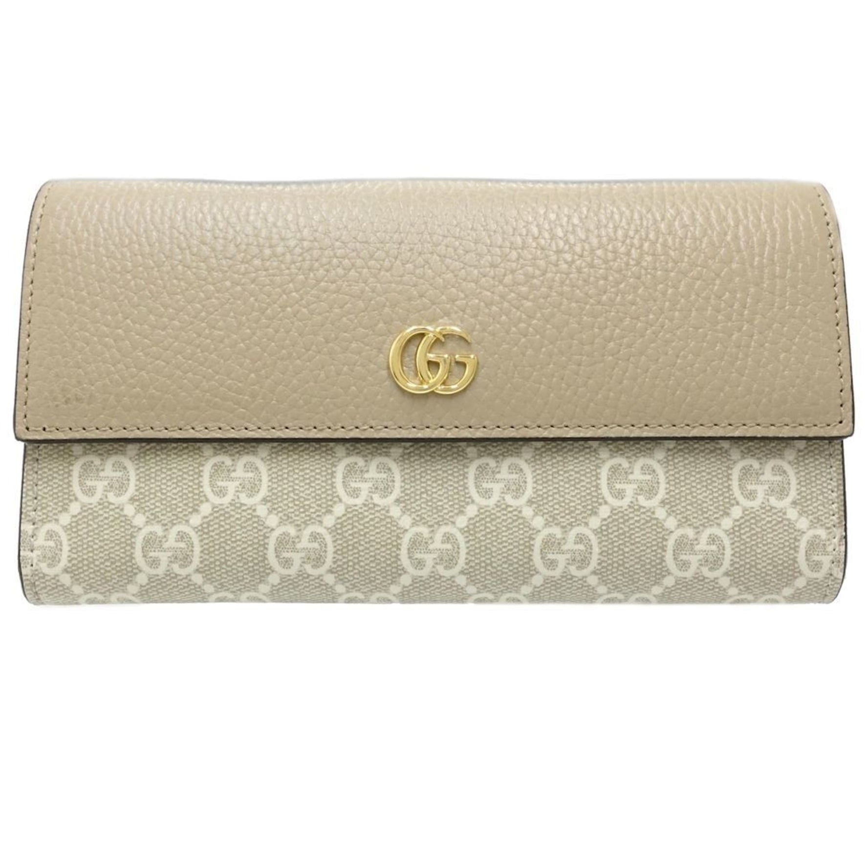GUCCI Continental Wallet Double G GG Supreme Canvas