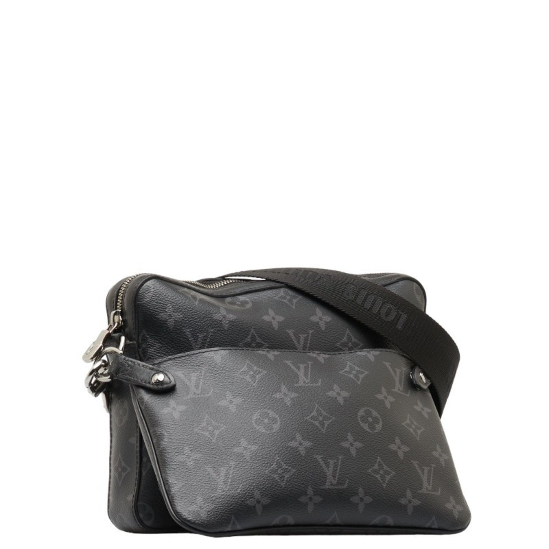 Louis Vuitton Monogram Eclipse Reverse Trio Shoulder Bag Black Grey PVC Leather