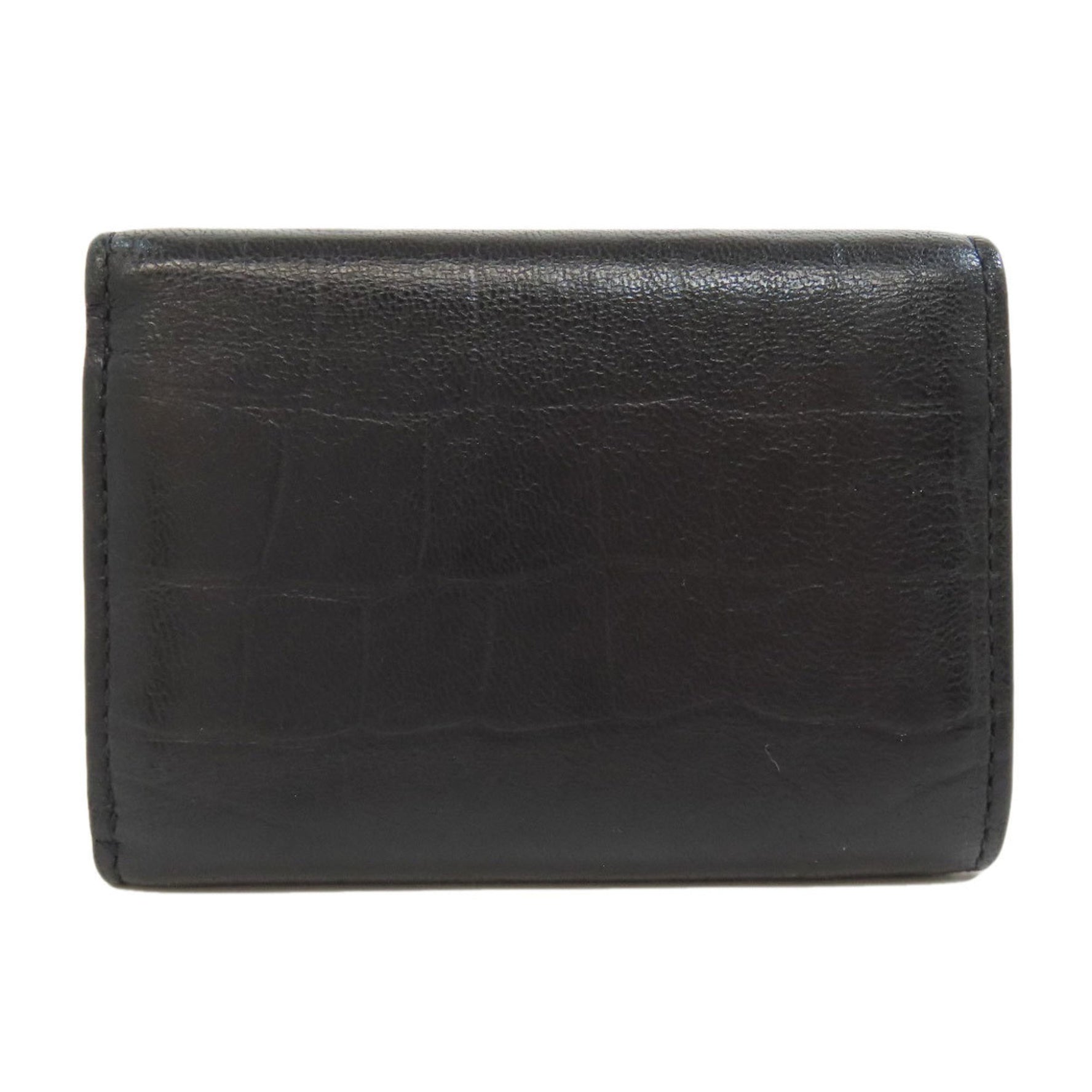 Balenciaga Tri-fold Wallet Embossed Bi-fold Leather