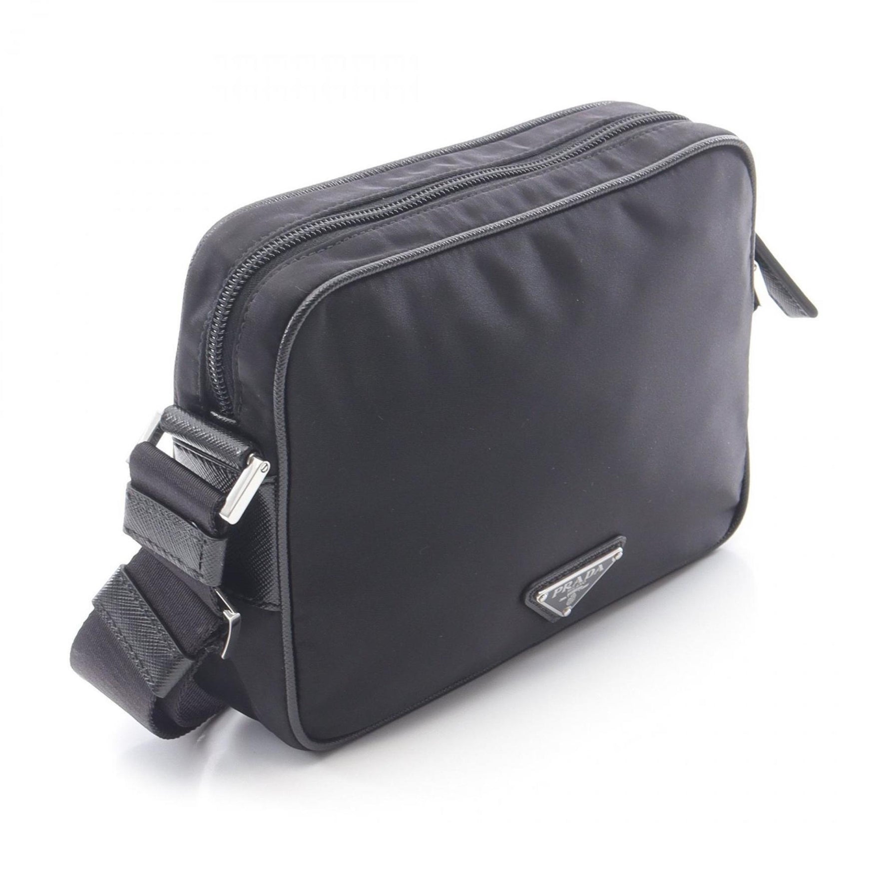 Prada TESSUTO+SAFFIANO Shoulder Bag in Nylon and Saffiano Leather