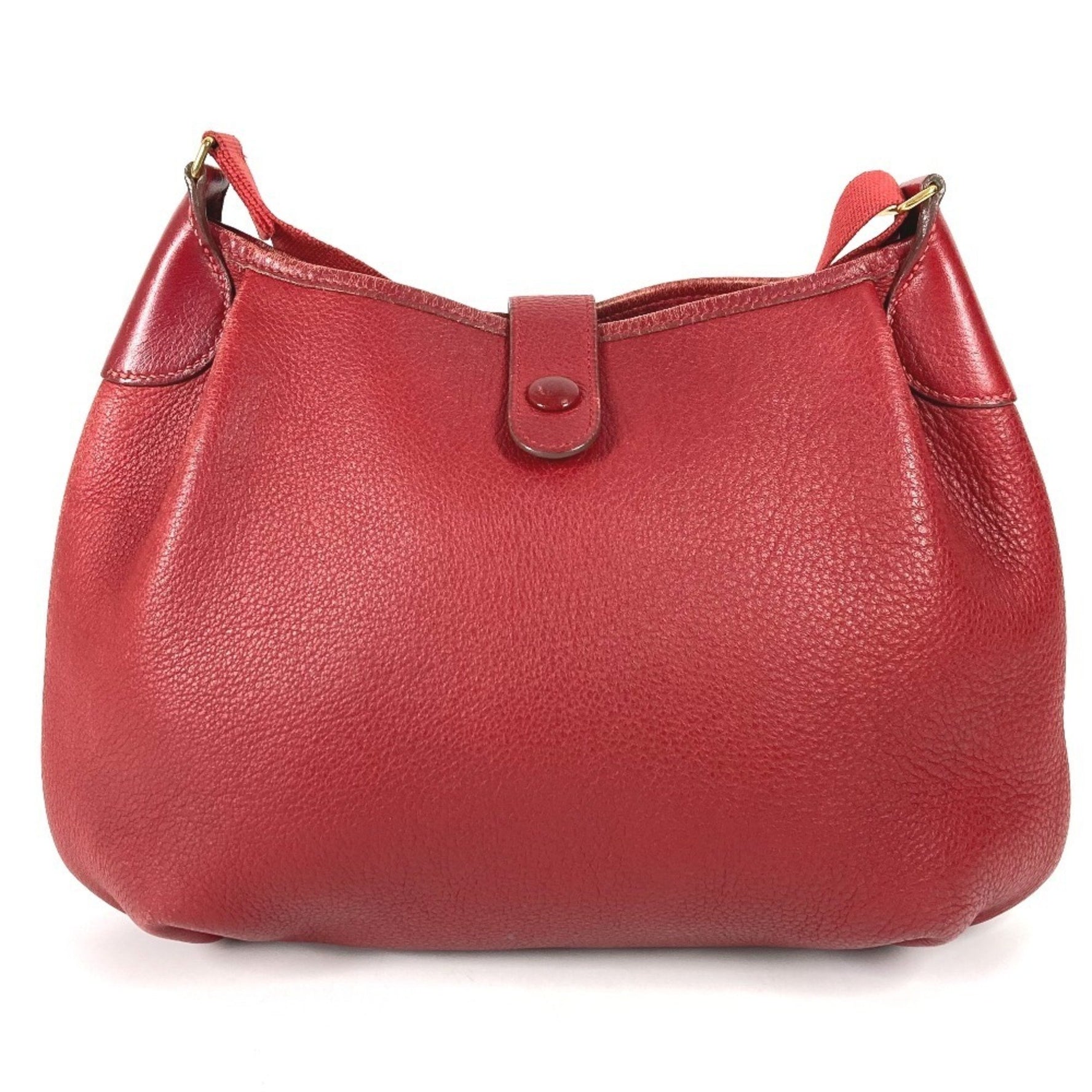 HERMES Vintage Rodeo de Bag, Crossbody Pochette Shoulder Leather, Men's/Women's, Red