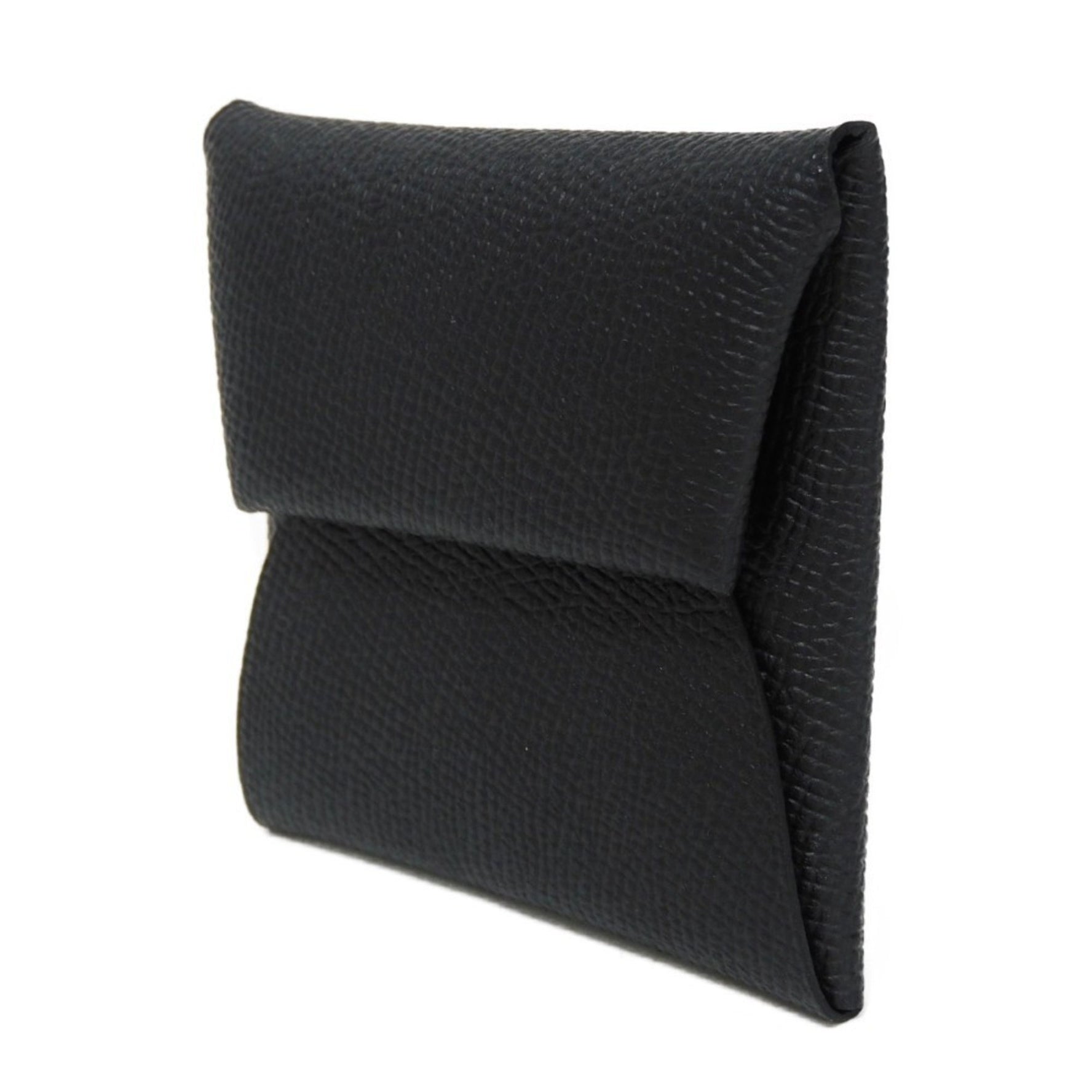 Hermes Coin Case Bastia Epsom Silver Snap Button Unused Veau W Engraved Men's