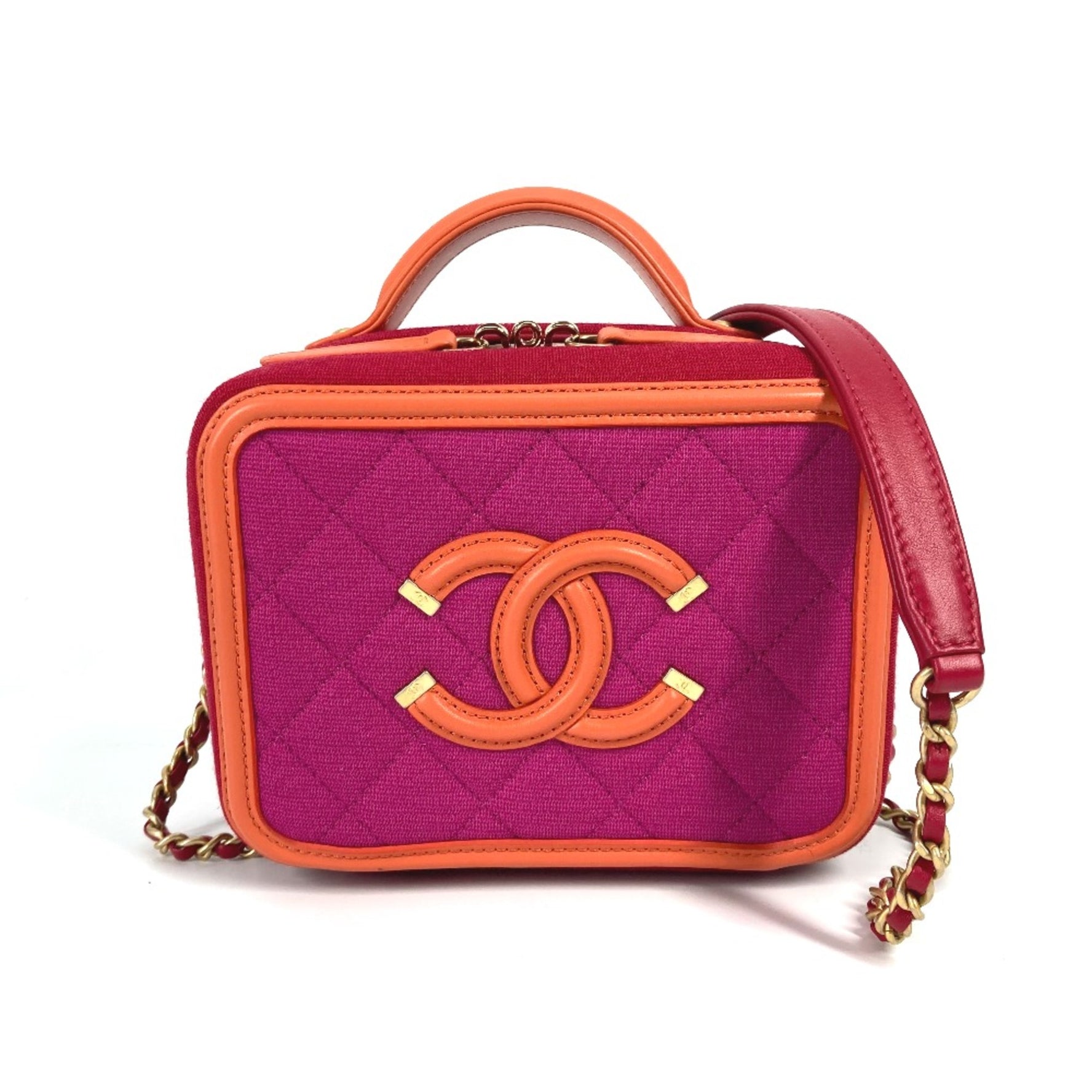 Chanel CC Mark Crossbody bag Chain Shoulder Bag Orange
