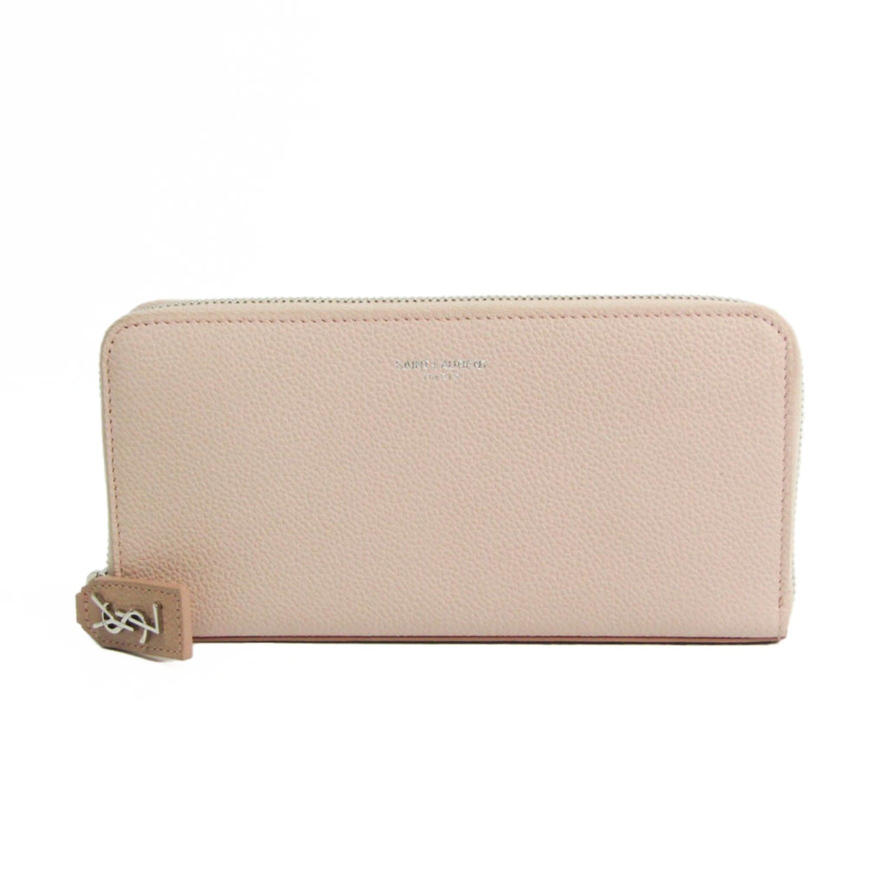 Saint Laurent Calfskin Long Wallet (bi-fold) Light Pink