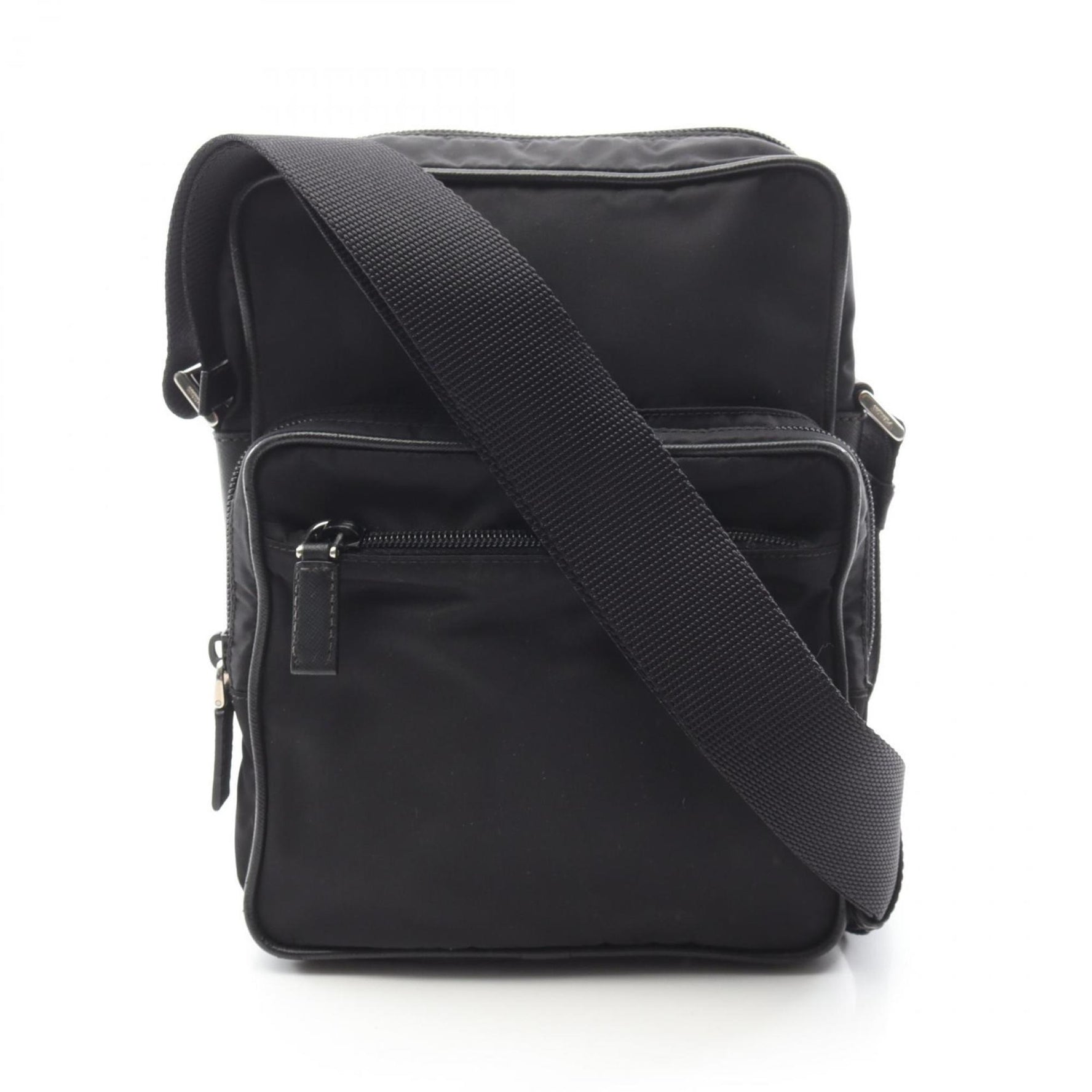 PRADA VIAGGIO Shoulder Bag Nylon Saffiano Leather