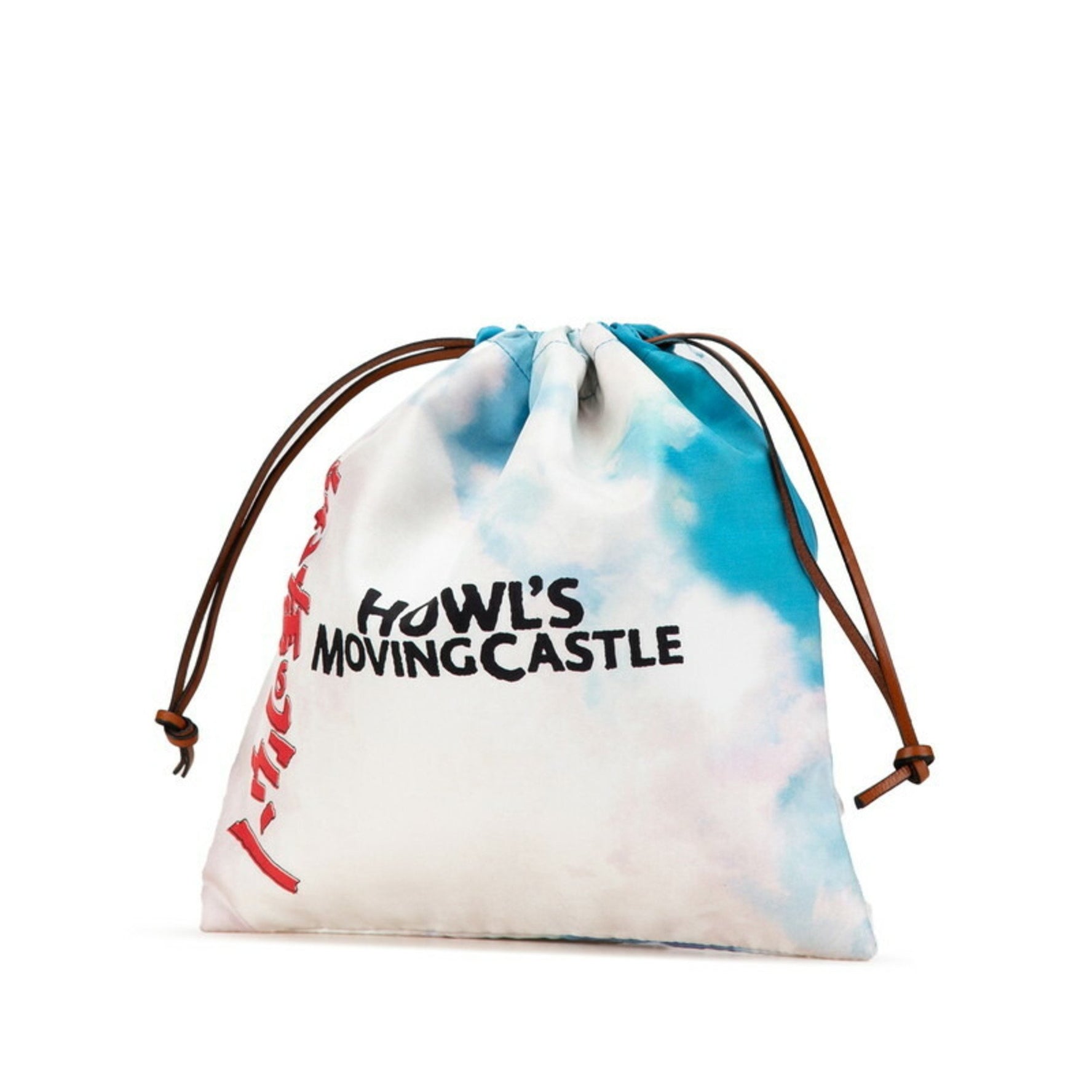 LOEWE Ghibli Collaboration Howl's Moving Castle Pouch Blue White Multicolor Canvas Leather
