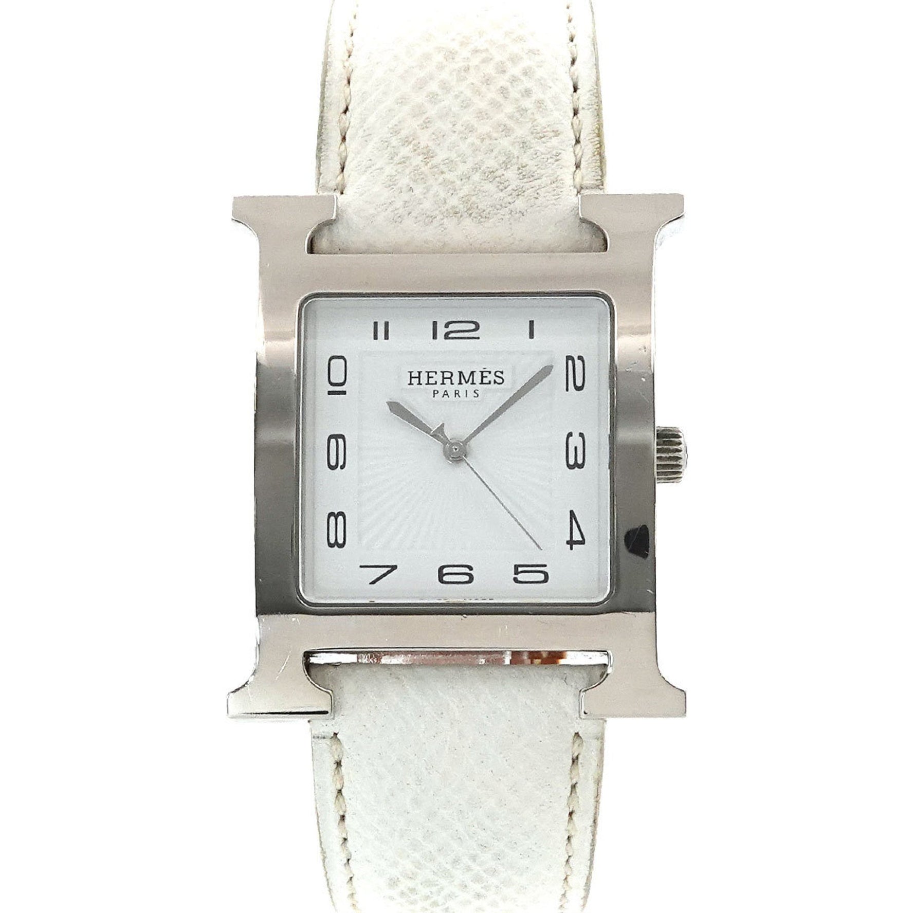 Hermes H Watch 810 Date White Quartz