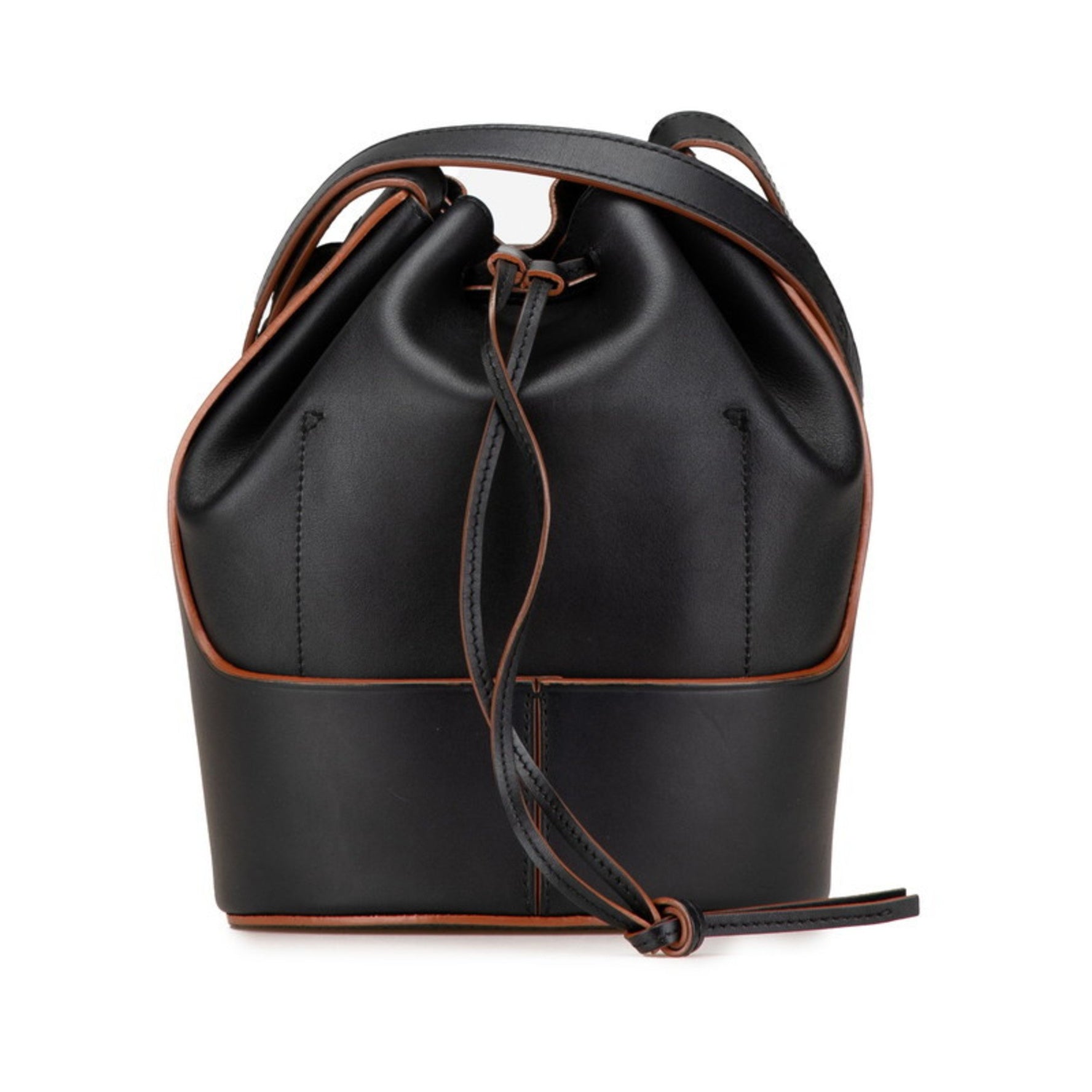 LOEWE Anagram Balloon Shoulder Bag in Black and Pink Leather