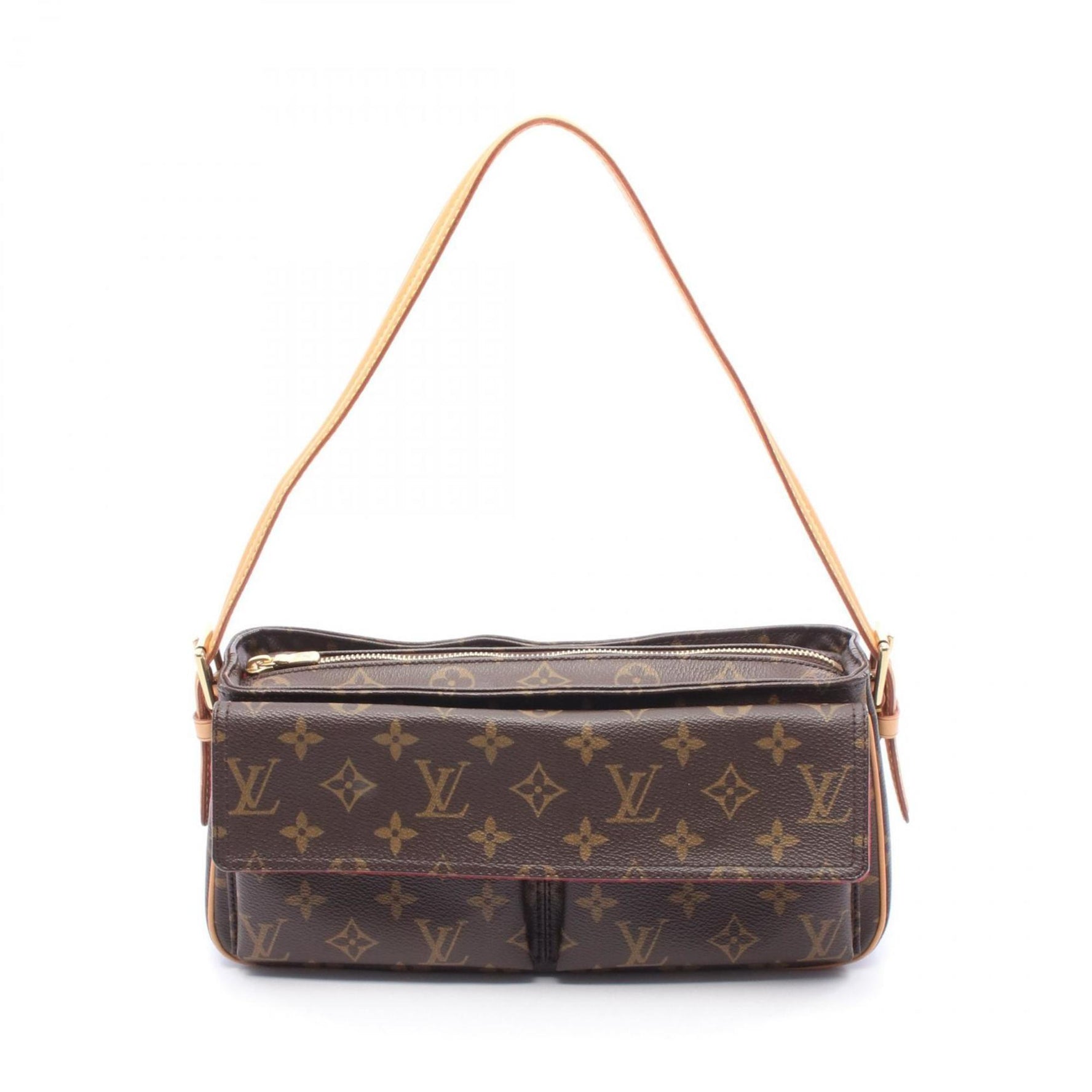 Louis Vuitton Viva Cite MM Shoulder Bag in Coated Canvas and Leather with Monogram Design