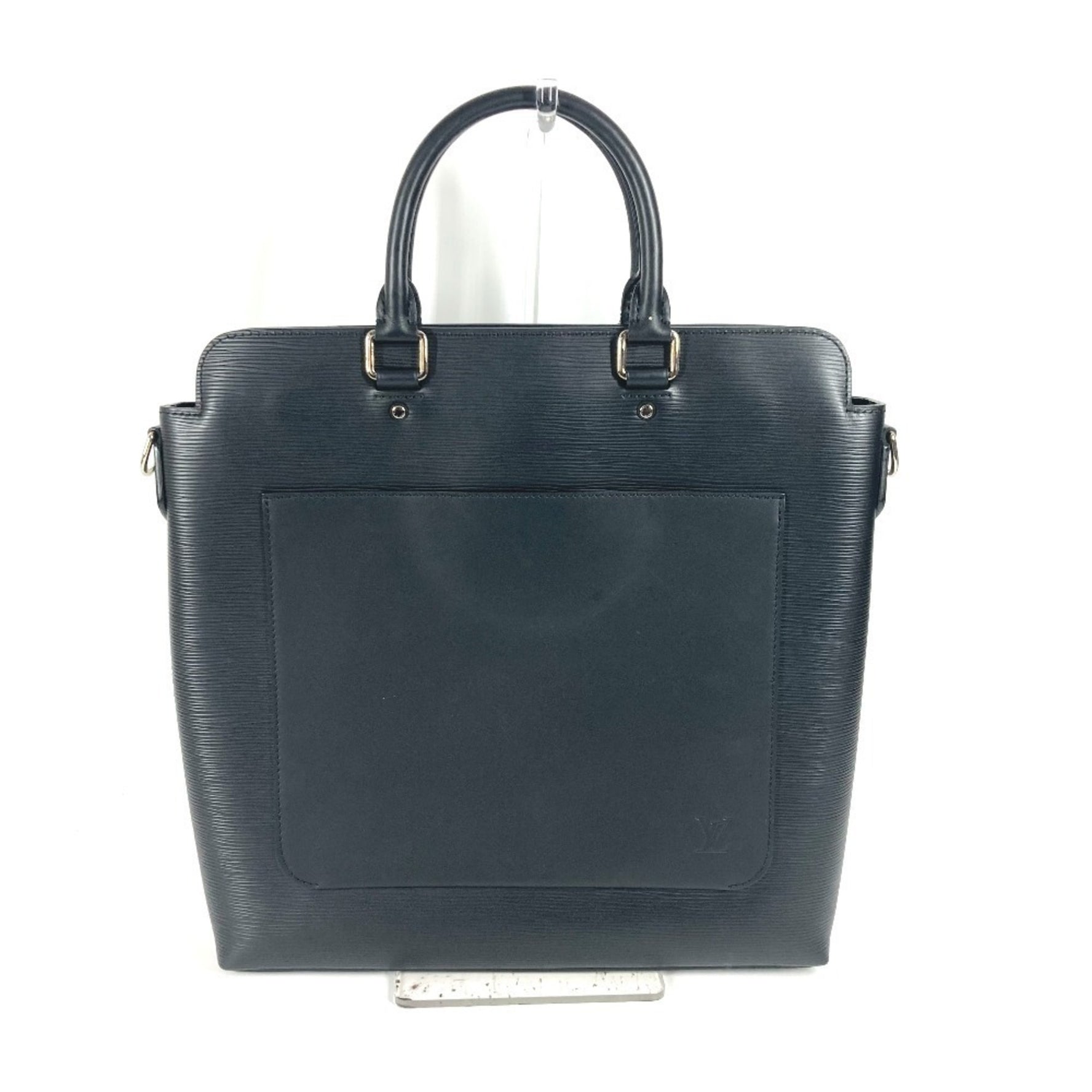 Louis Vuitton Epi Brooks Tote Bag Handbag Shoulder Business Leather Men's Noir Black