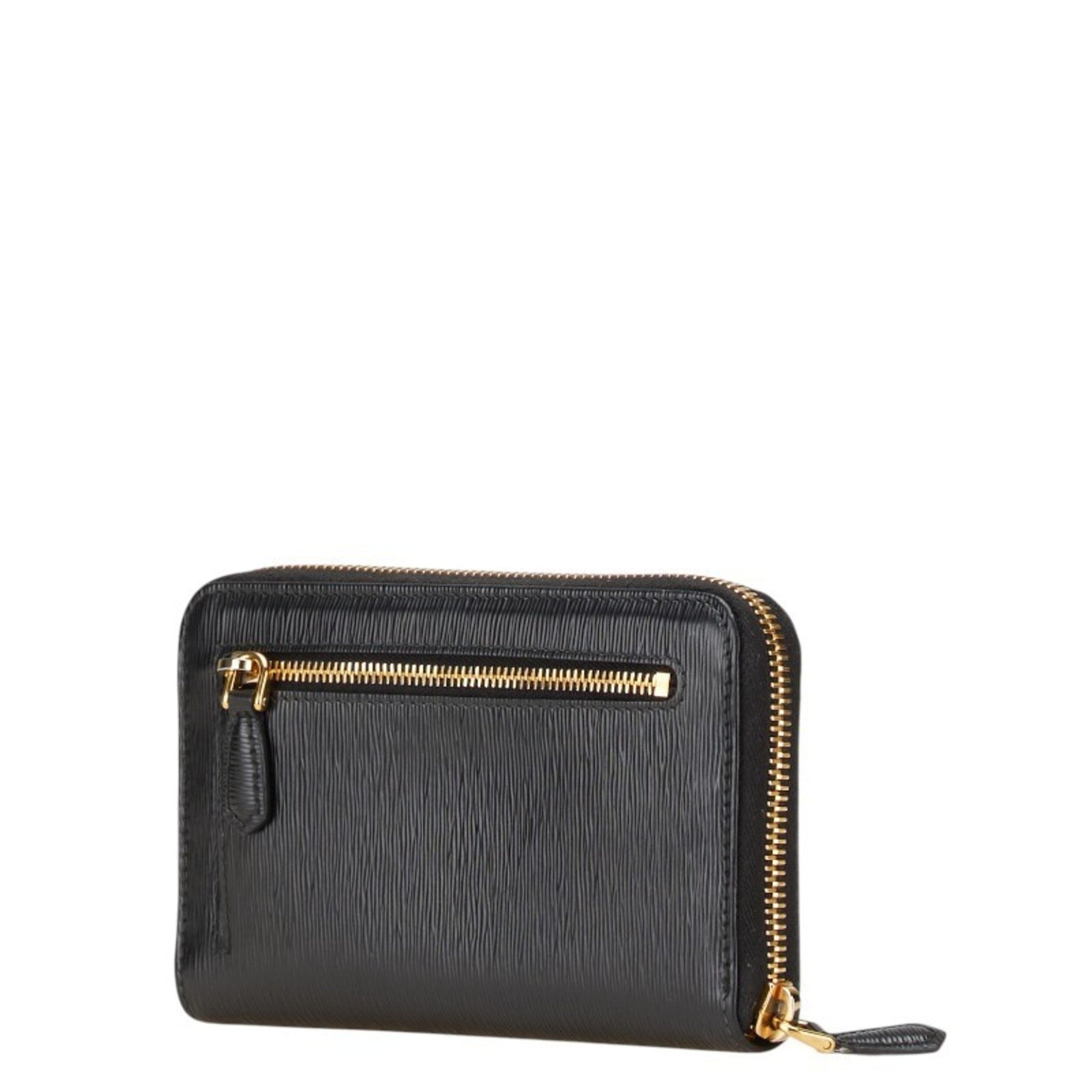 Prada Round Long Wallet Leather