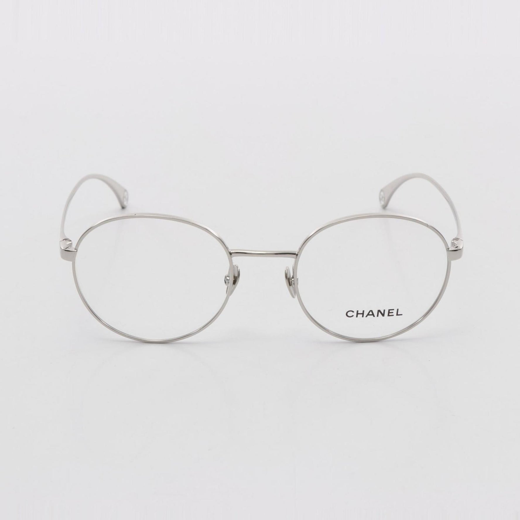 CHANEL Oval Shape Optical Glasses, Metal, 2209