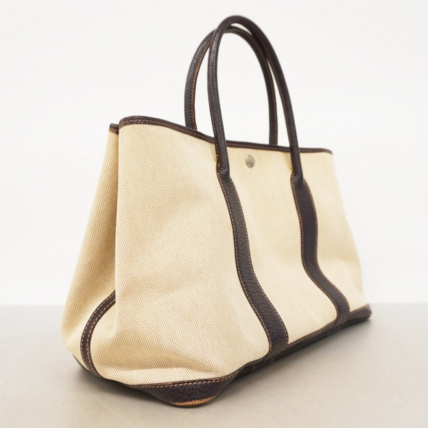 Hermes Hermès Garden PM Tote Bag, Toile Ash G Stamp