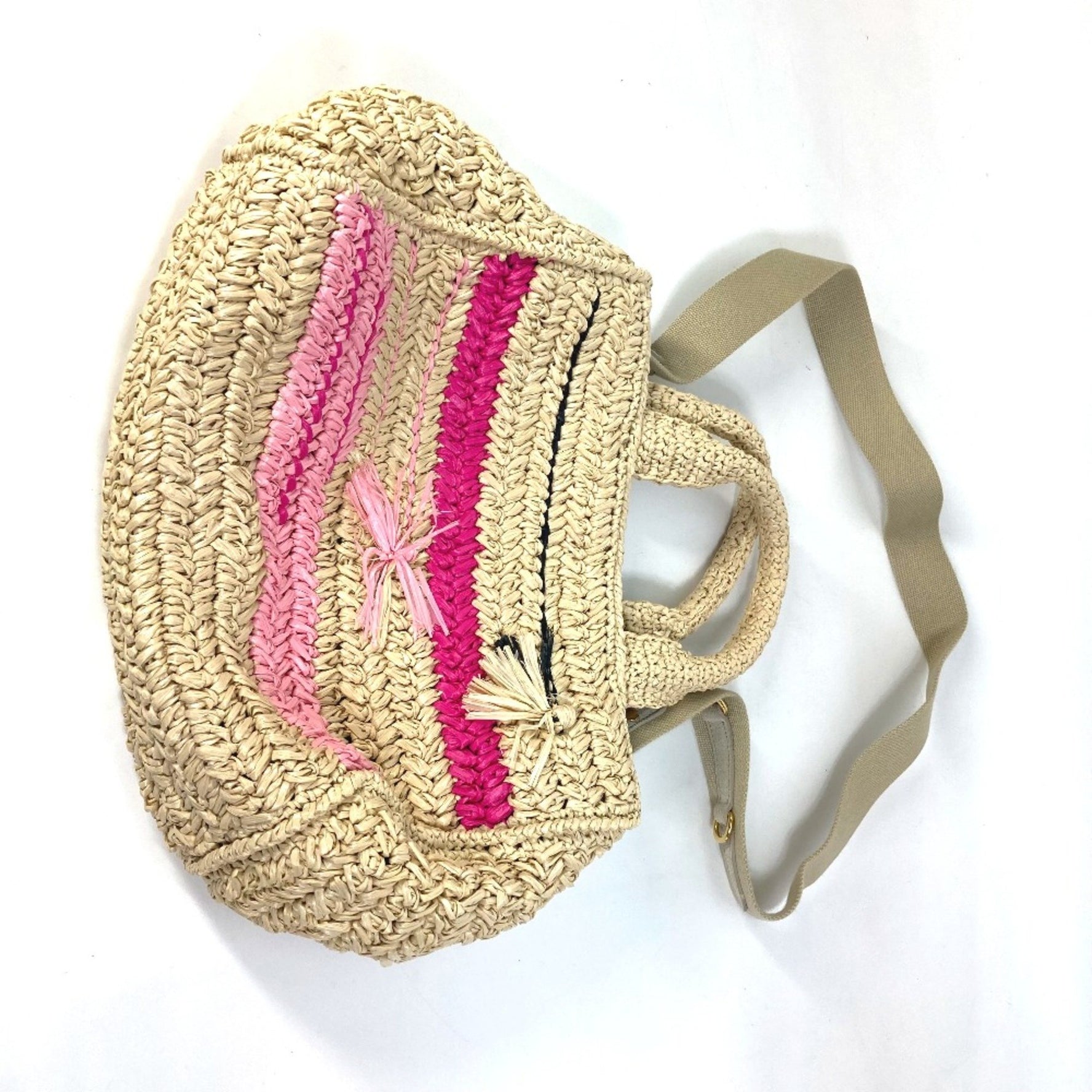 PRADA triangle logo triangle logo plate Bag Shoulder Bag Crossbody Hand Bag pink