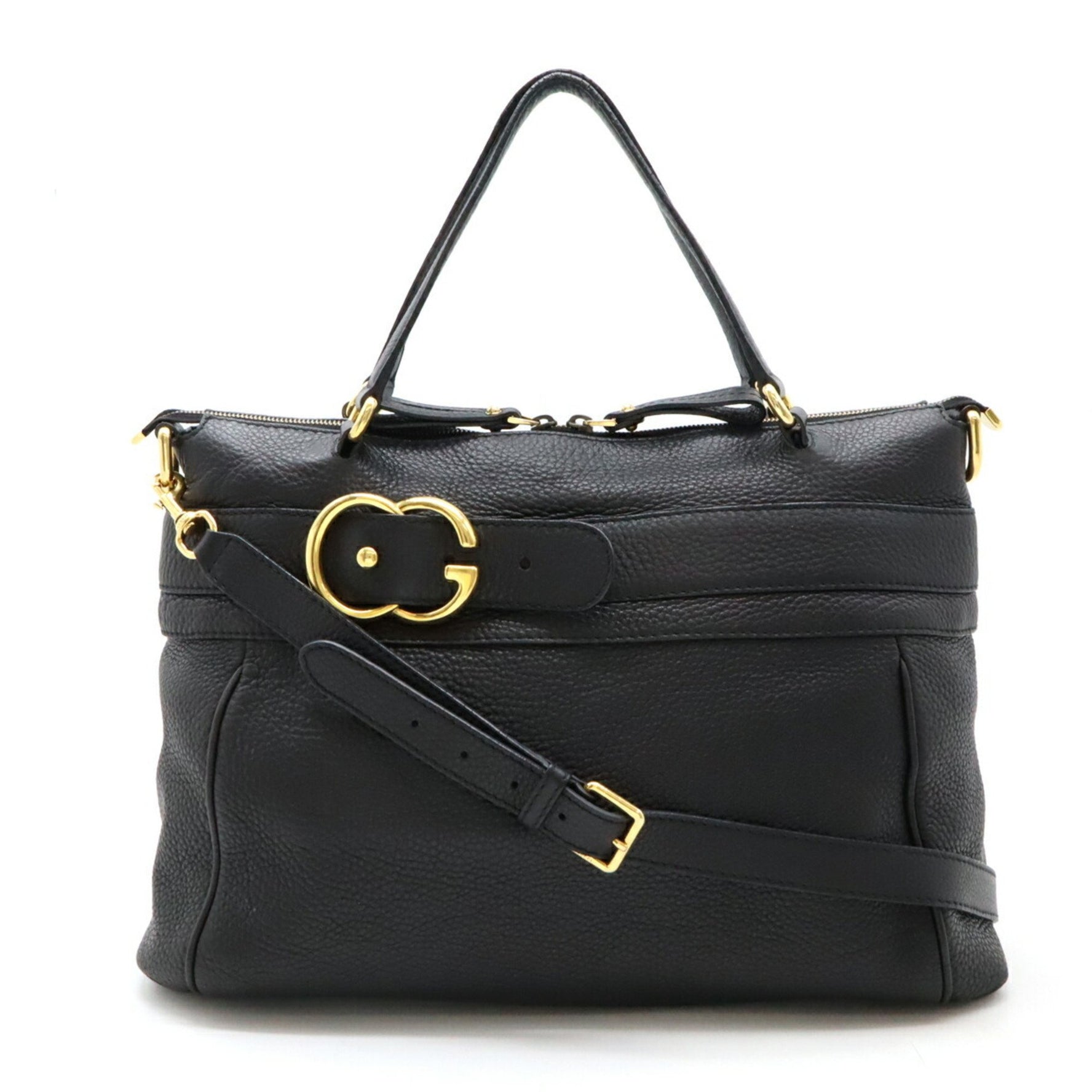 GUCCI GG Ride Tote Bag Shoulder Leather