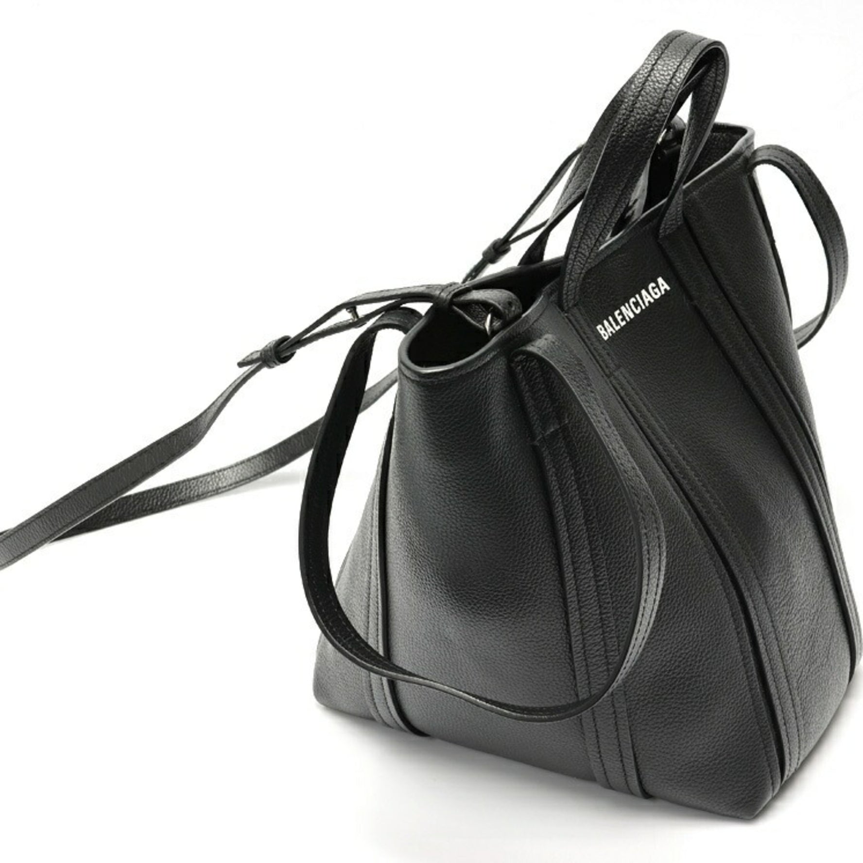 Balenciaga Everyday 2.0 North South Shoulder Tote Bag Grained Calf Leather