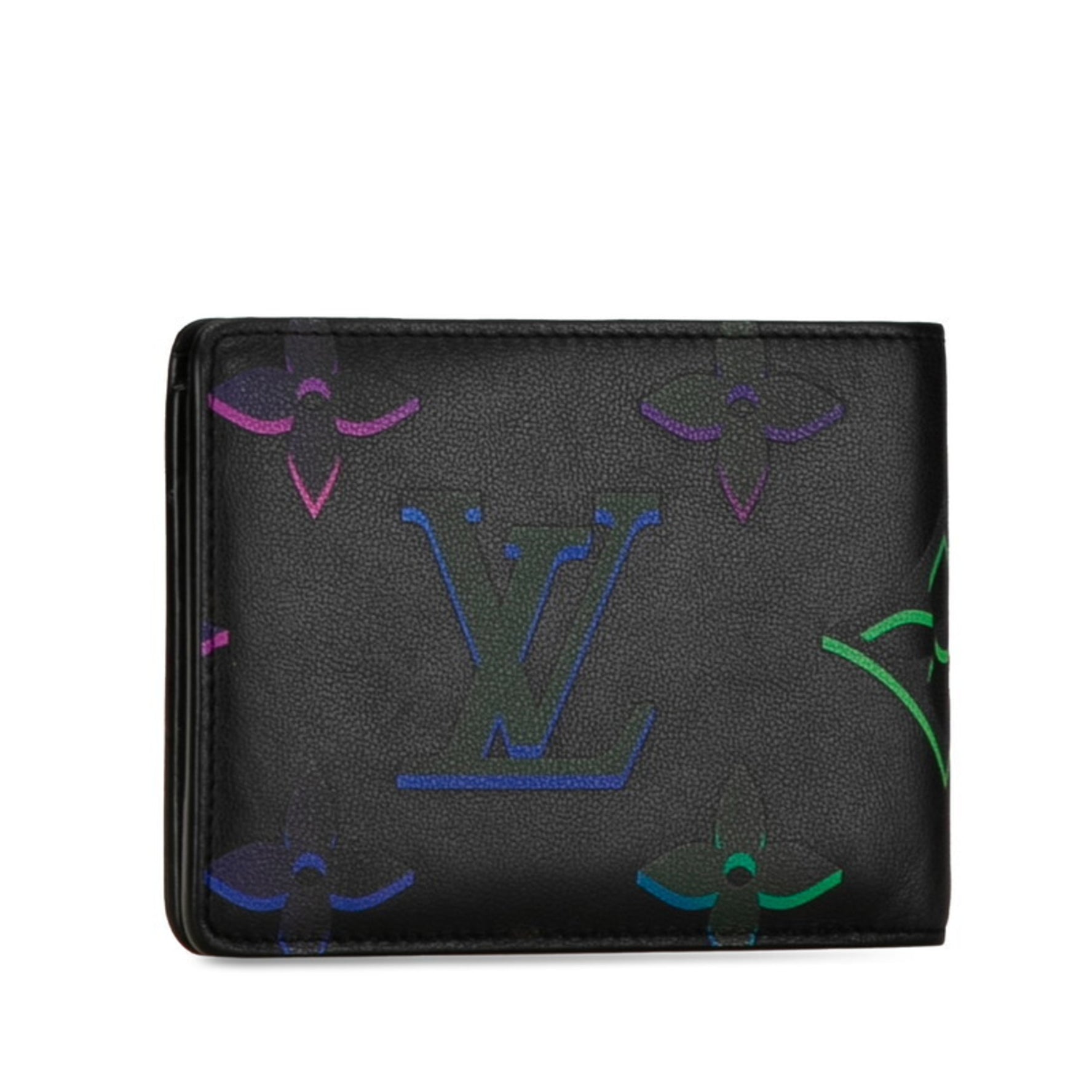 Louis Vuitton Monogram Spotlight Bi-fold Wallet Compact Noir Black Leather