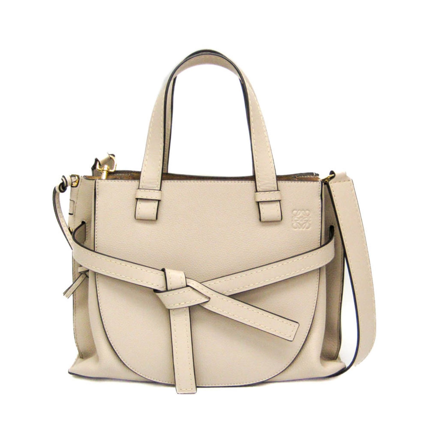 Loewe Gate Top Handle Bag Mini Leather Shoulder Bag,Tote Bag Light Beige