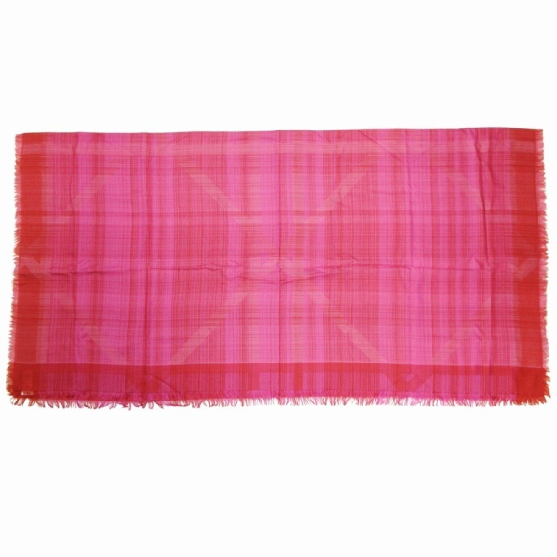 Christian Dior Dior Cannage Jacquard Large Stole/Scarf Cashmere Silk Shawl Logo Haori Scarf 140 x Red Pink