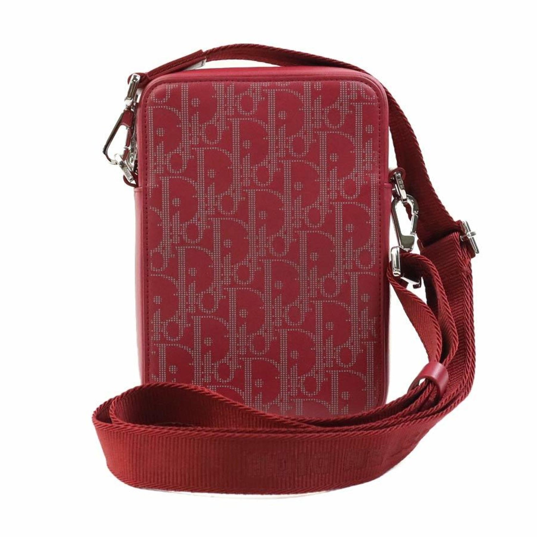 Christian Dior Shoulder Bag Leather Red
