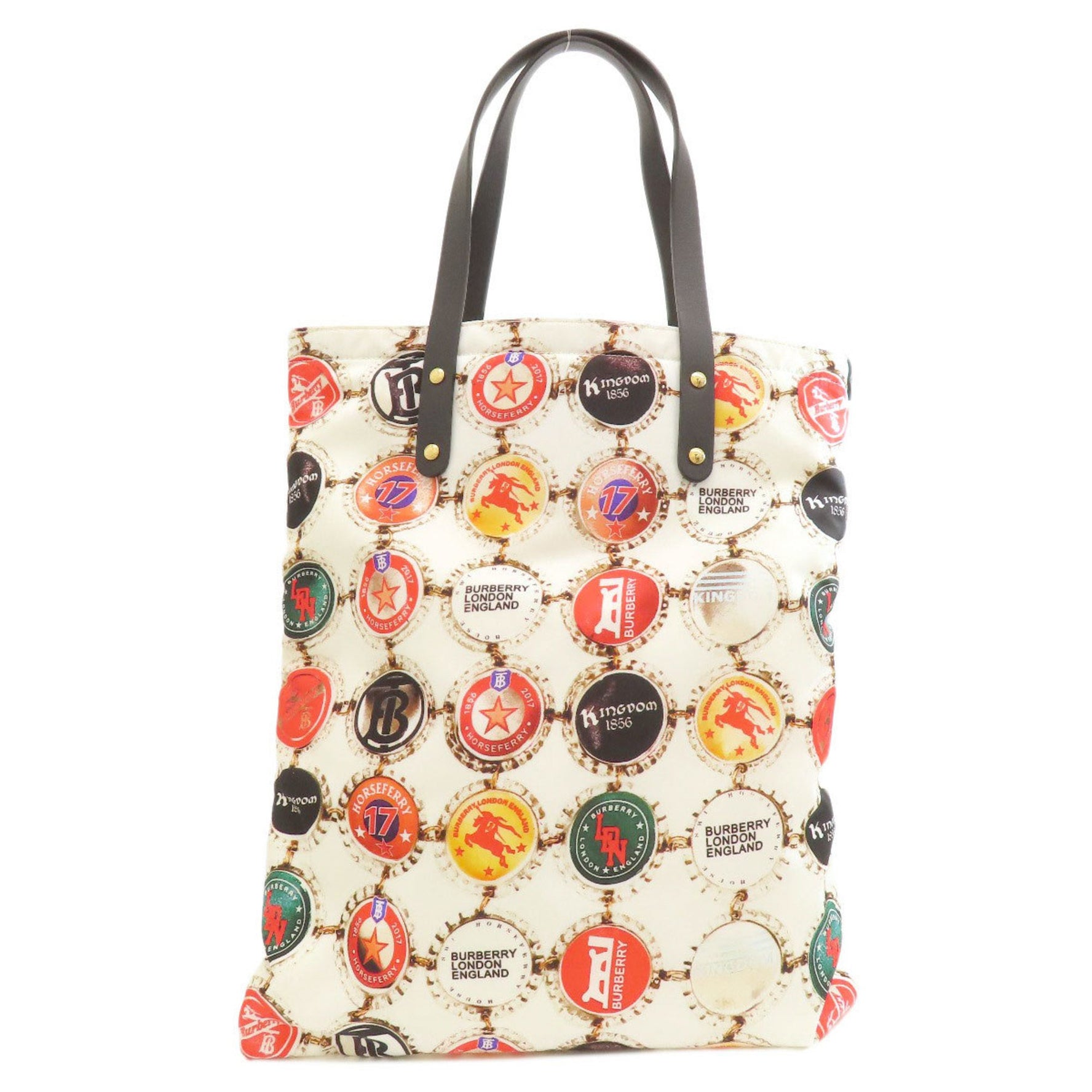 Burberry Bottle Cap Print Tote Bag Nylon Material