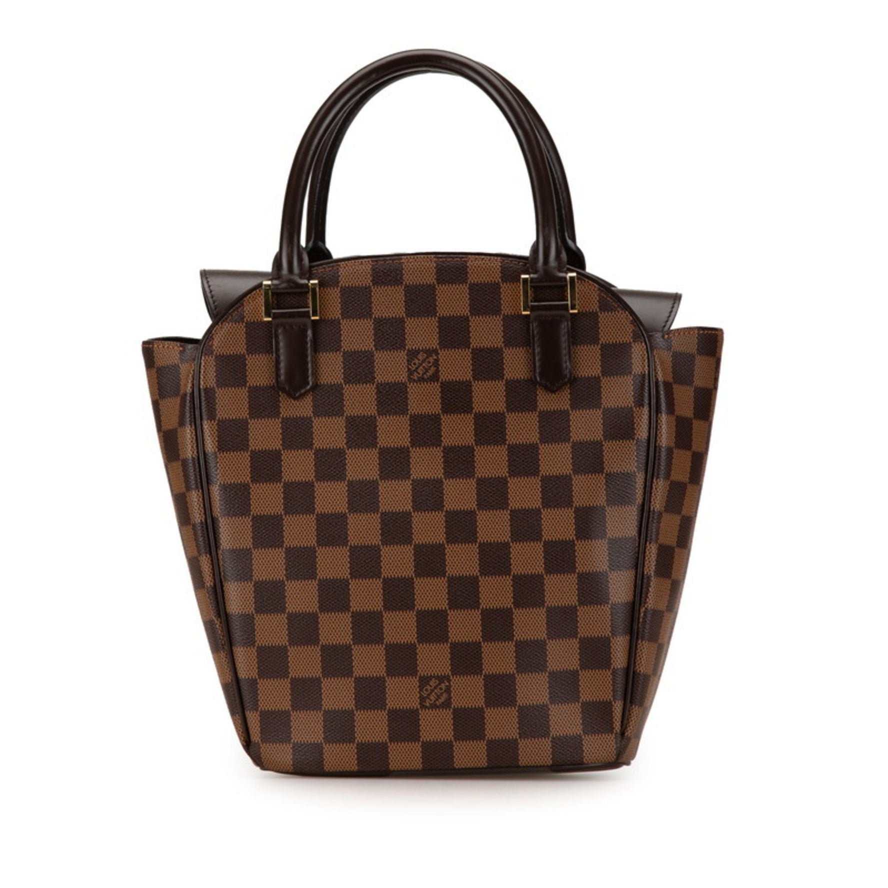 Louis Vuitton Damier Saria So Handbag Brown PVC Leather