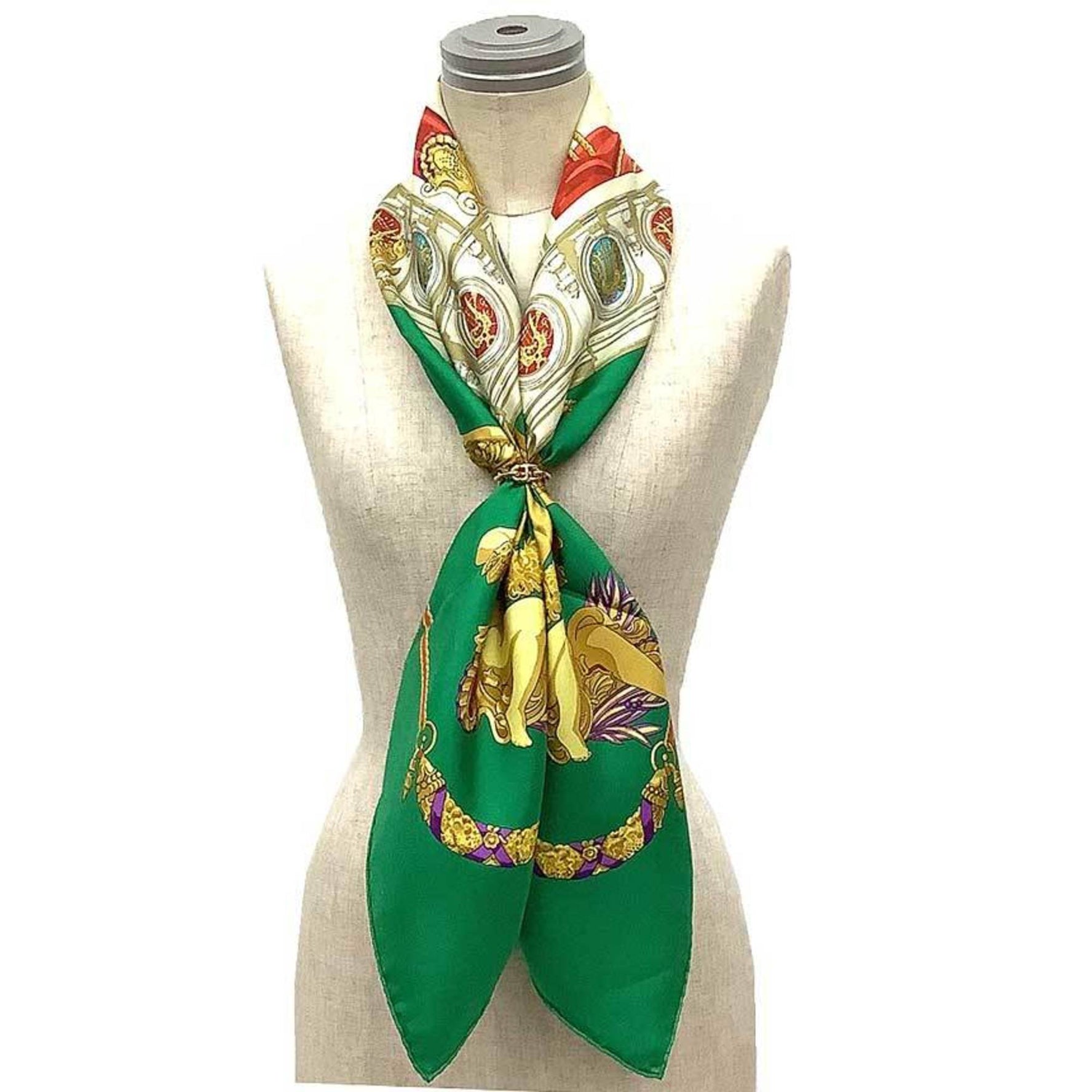 HERMES Carré 90 Scarf, Hommage a Charles Garnier, tribute to 100% Silk